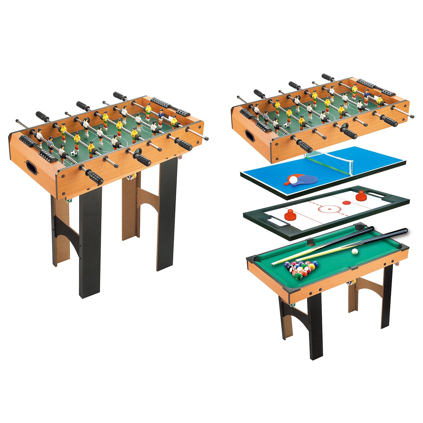 HOMCOM 4-In-1 Multi Game Table, 87x43x73 cm-Multi Colour