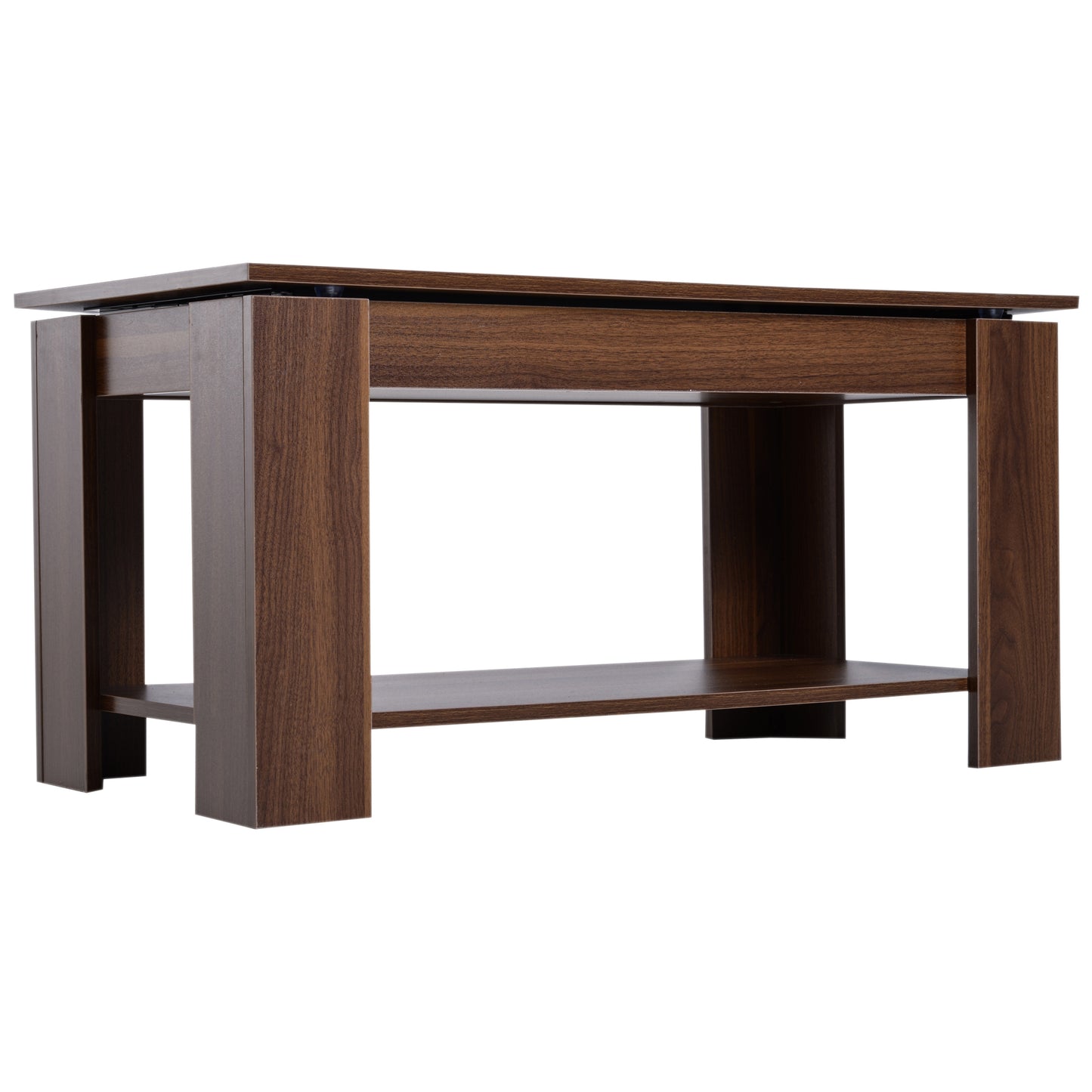 HOMCOM Modern Lift Up Top Coffee Table, 100W x 50D x 50/63Hcm cm-Natural Wood Grain Colour