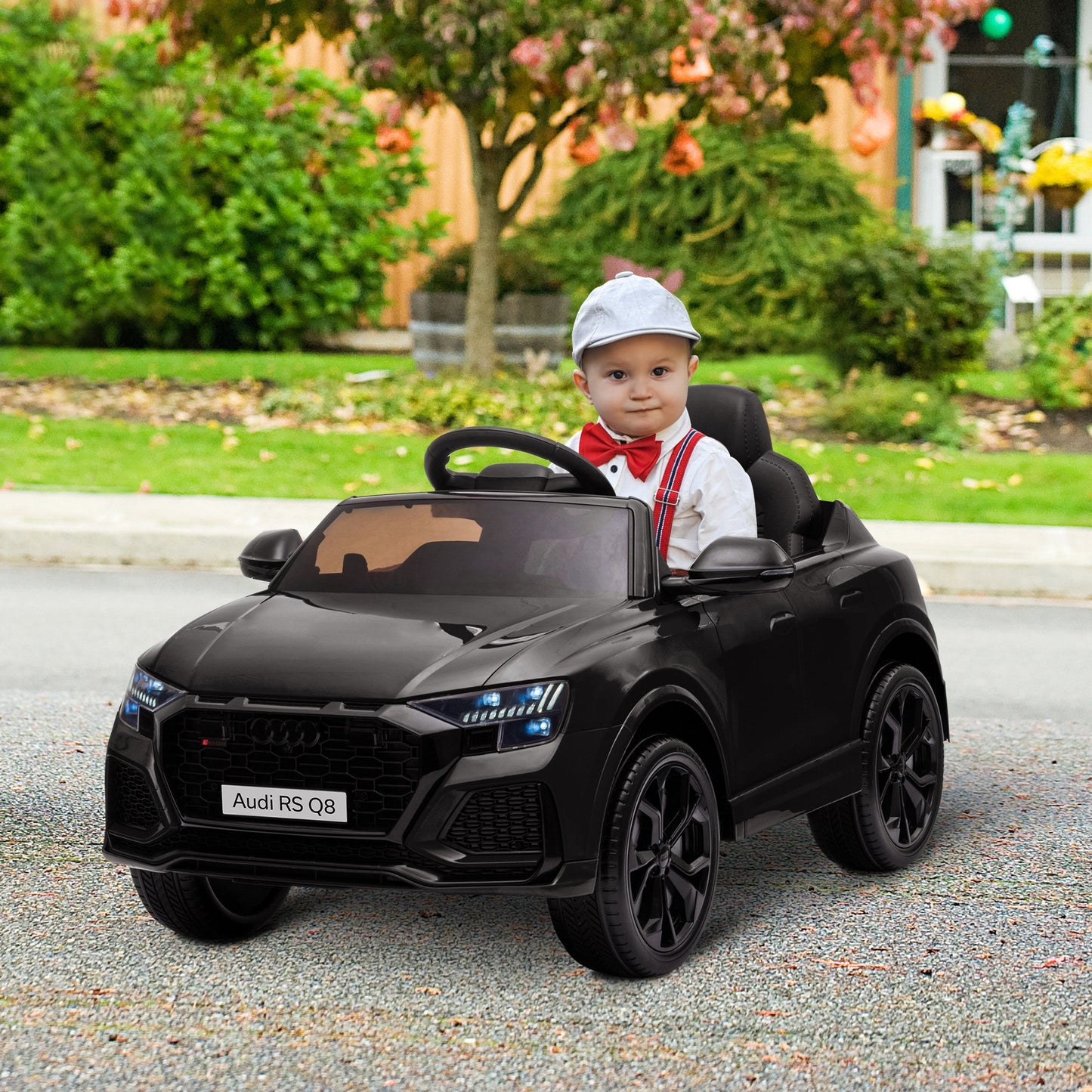 HOMCOM Audi RS Q8 6V Kids Electric Ride On Car Toy w/ Remote USB MP3 Bluetooth Black