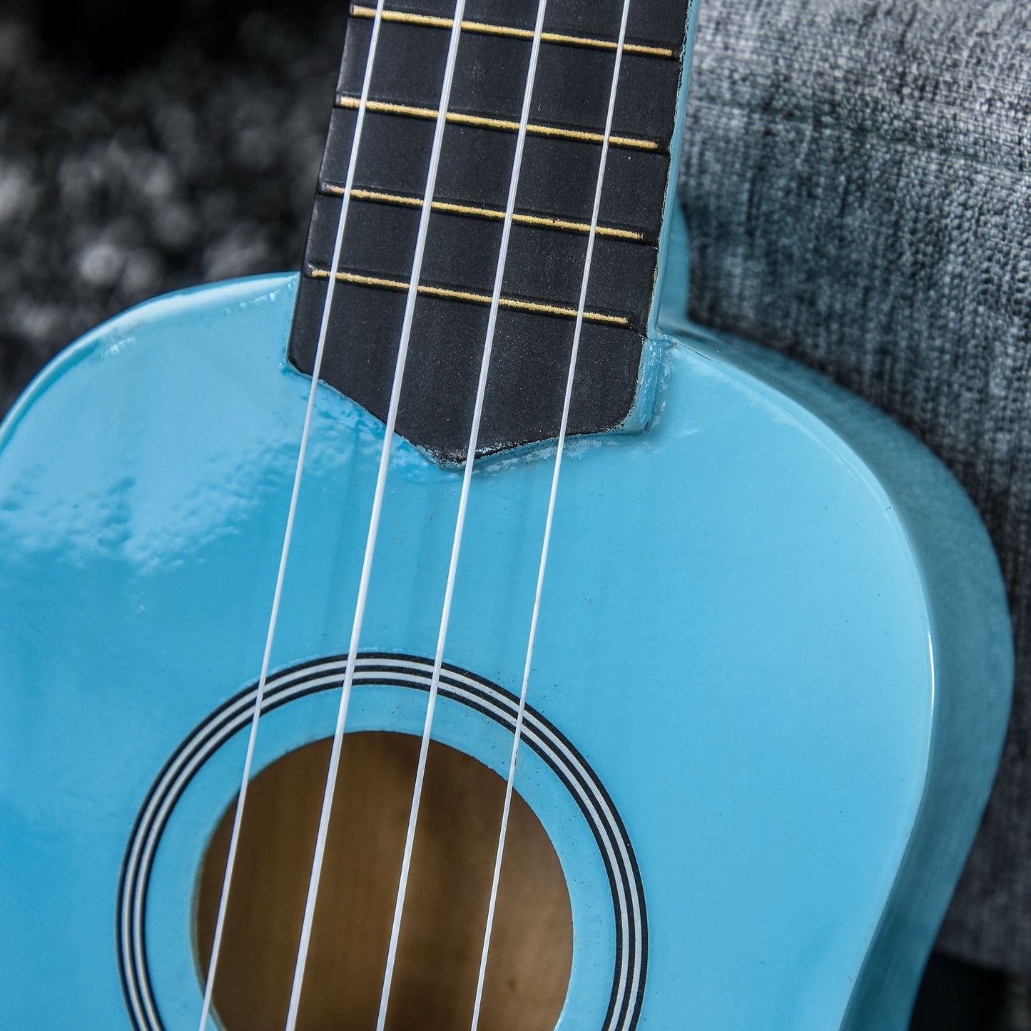 HOMCOM 21" Beginners Basswood Ukulele Blue