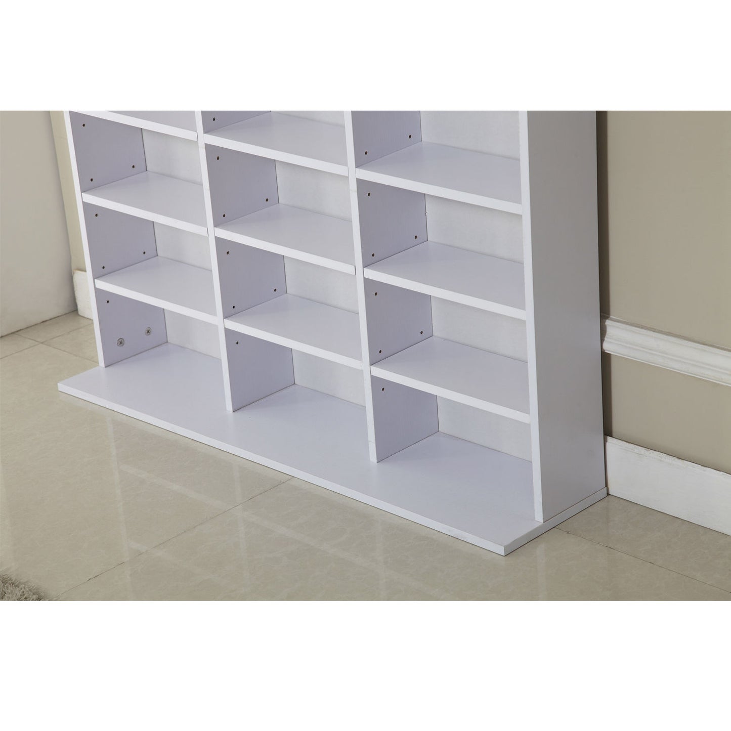 HOMCOM 195Hx102Wx23.5D cm Wooden Bookcase-White