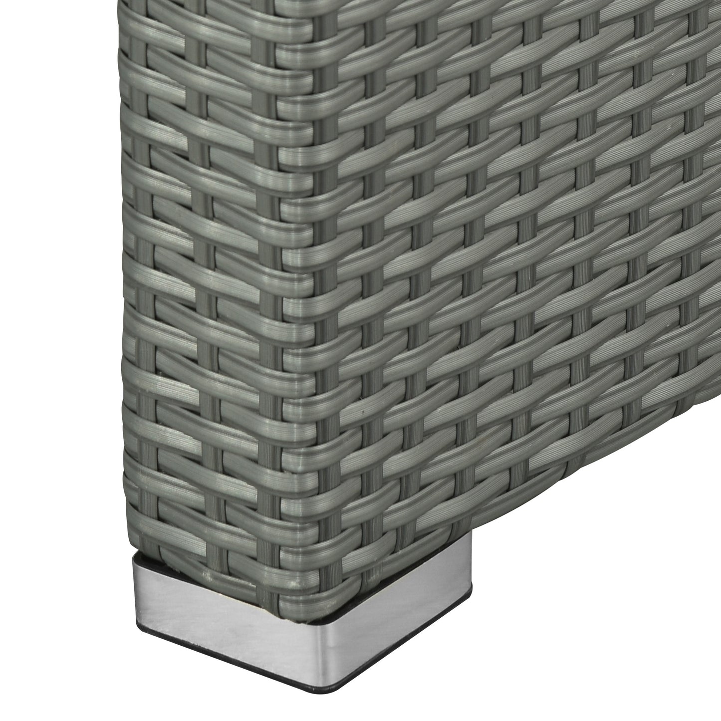 Outsunny 7-Seater Outdoor Garden Rattan Furniture Set w/ Recliners Grey