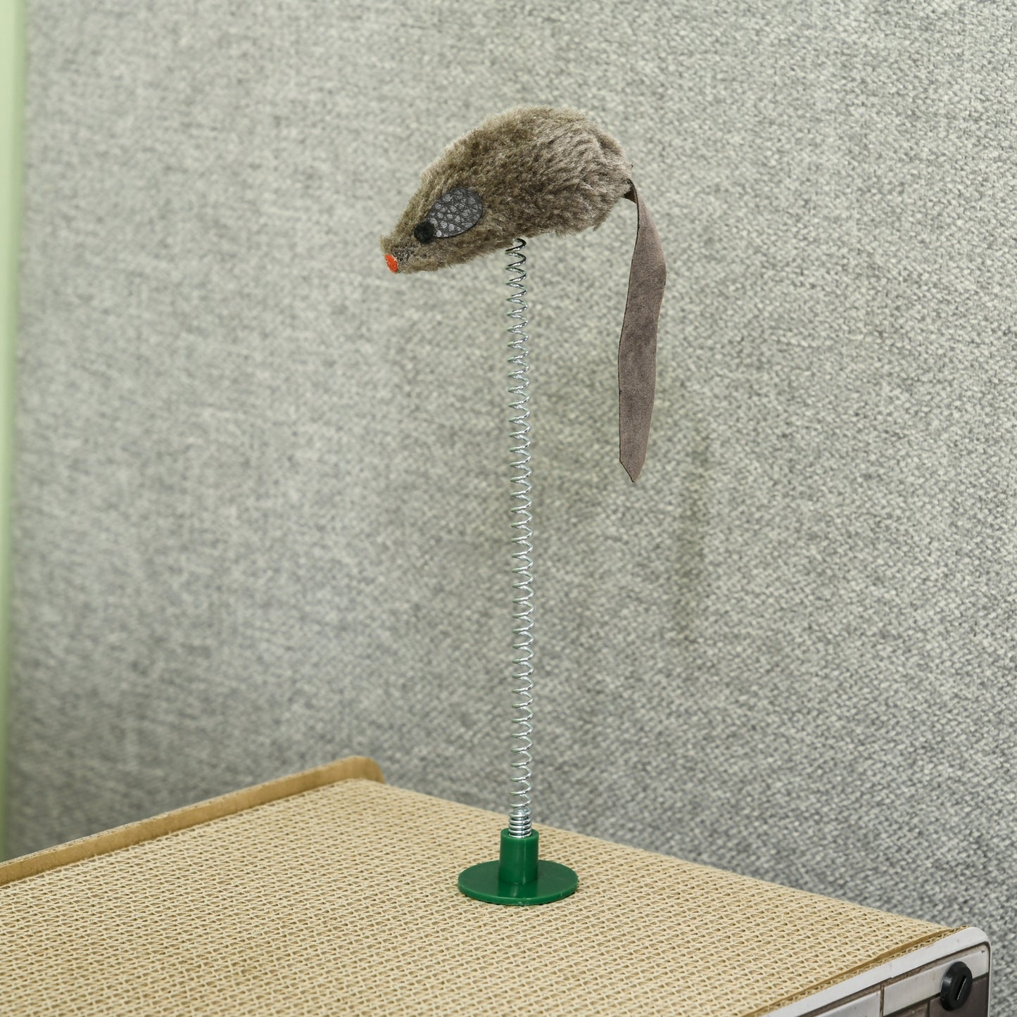 PawHut TVShaped Scratching Board with Scratcher Catnip Toy Rat Cat Scratcher for Indoor Cats 43 x 23 x 32.5cm