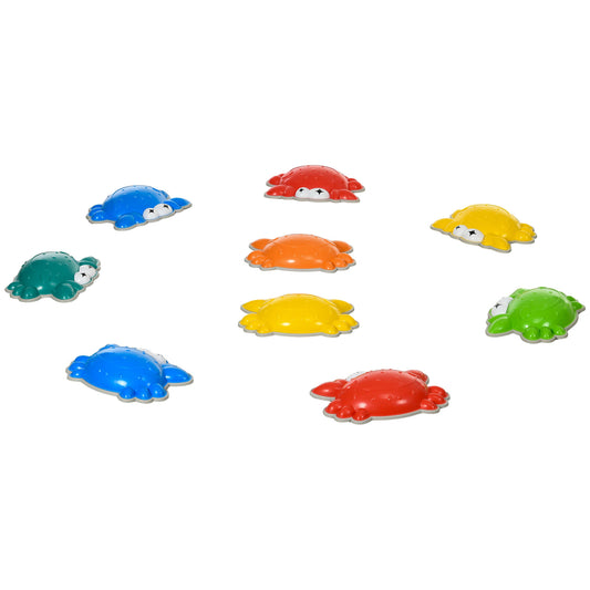 ZONEKIZ 9PCs Kids Stepping Stones with TPE AntiSlip Edge CrabDesigned Balance River Stones Obstacle Courses Stackable