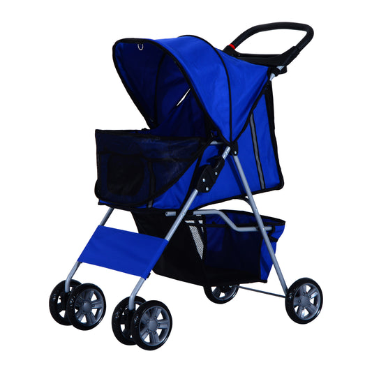 PawHut Dogs 600D Oxford Cloth Pram Blue - Suitable for Small Pets