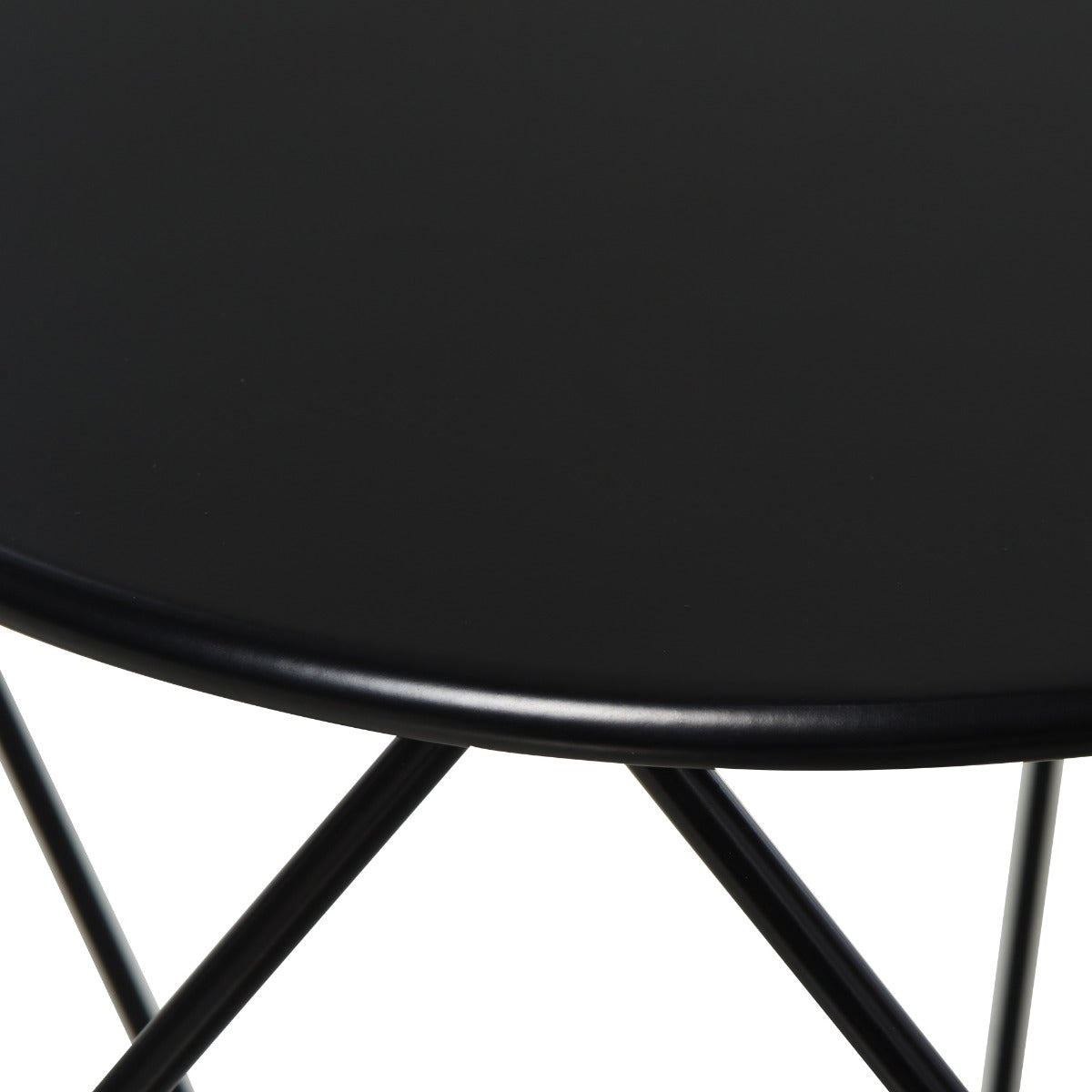 HOMCOM Steel Minimalist Pentagon Shaped Round Coffee Table Black