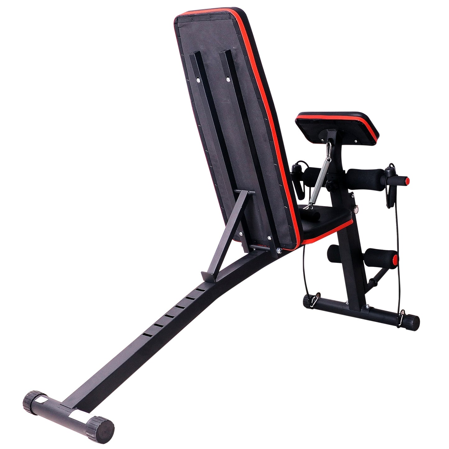 Foldable Exercise Bench HOMCOM Foldable Exercise Bench, 6 Levels Adjustment-Black/Red – mhstar ...