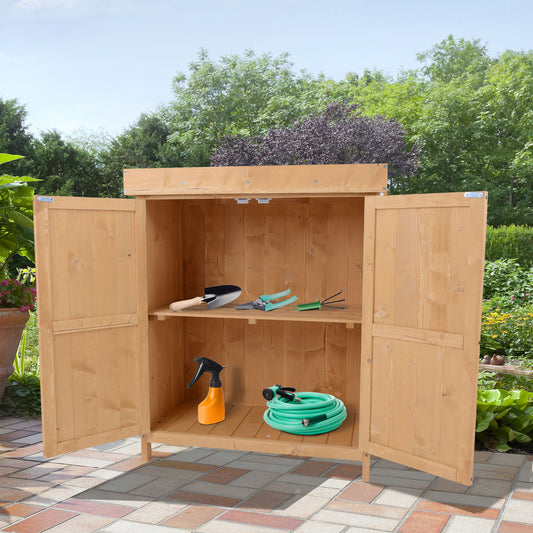 Outsunny 1.4 x 2.4ft Mini Garden Storage Cabinet