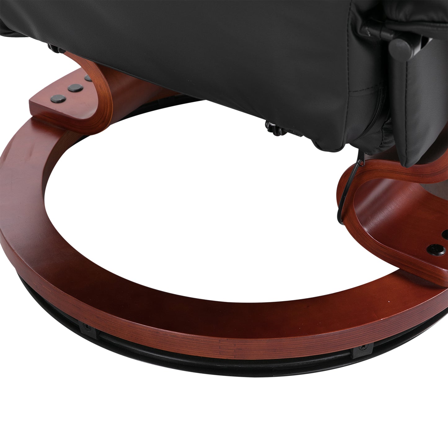 HOMCOM Recliner Chair, PU Leather, 78Wx87Dx100H cm-Black
