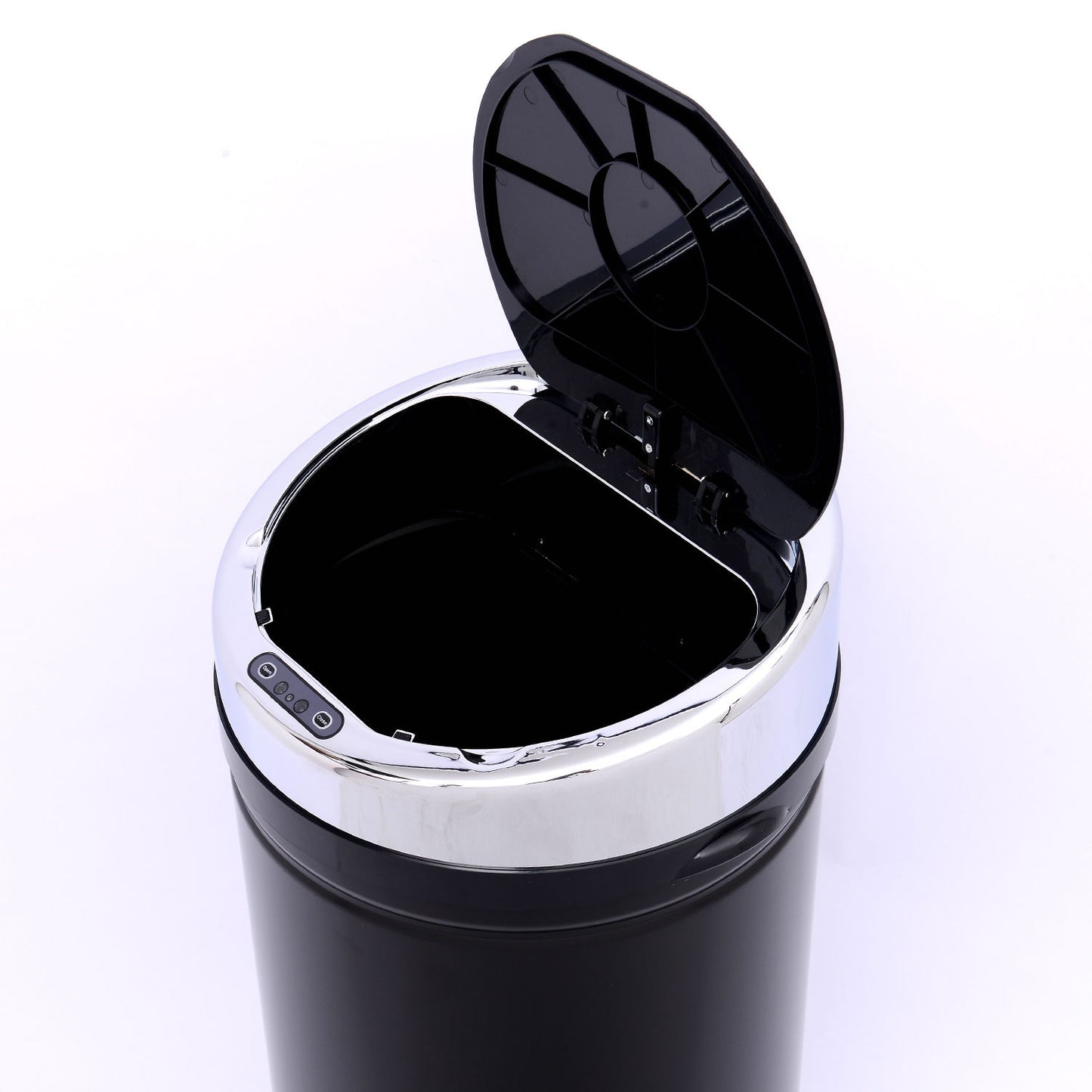 HOMCOM 50 L Stainless Steel Sensor Trash Can W/ Bucket-Black