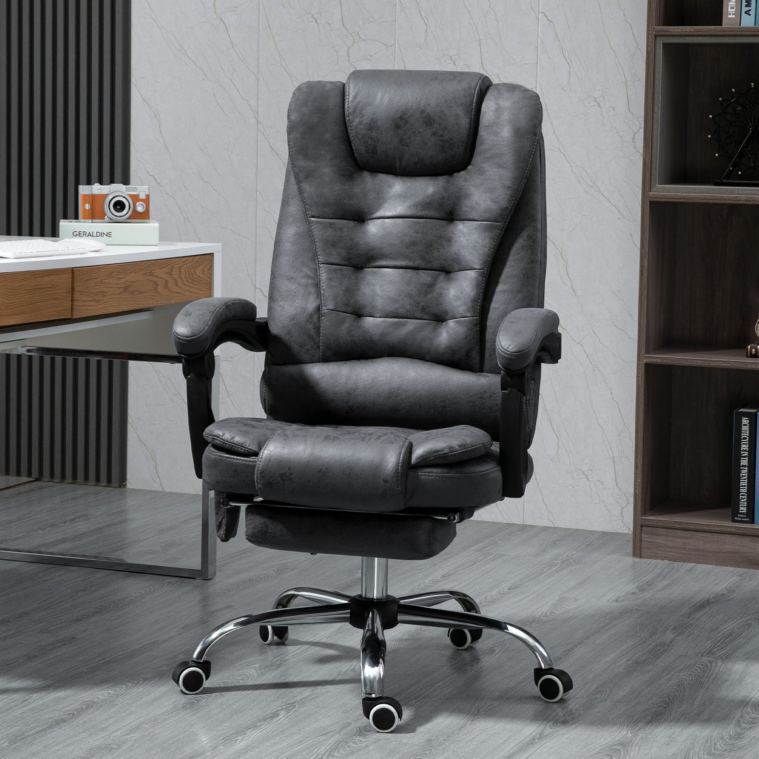 Vinsetto High Back Massage Office Desk Chair With 6-point