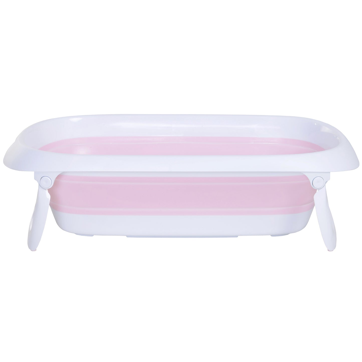 HOMCOM Folding Portable Baby Bathtub Safety Shower w/ Anti-Slip Comfortable Washer Pink