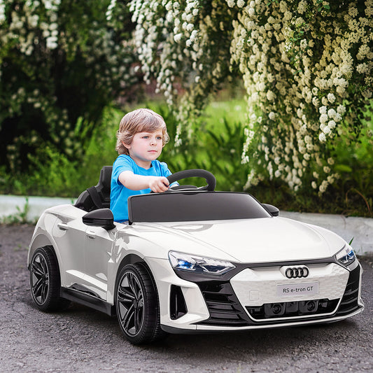HOMCOM Audi Licensed Kids Electric Ride On Car with Parental Remote Control, White