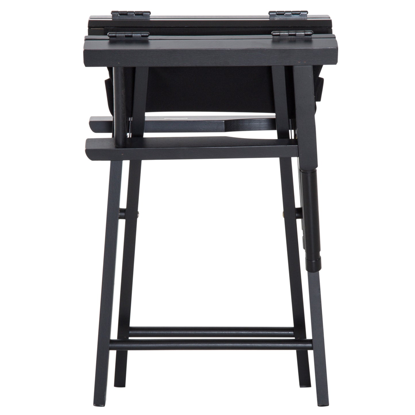 HOMCOM Wooden Director's Folding Chair, Oxford Fabric, Beech,54L-Black