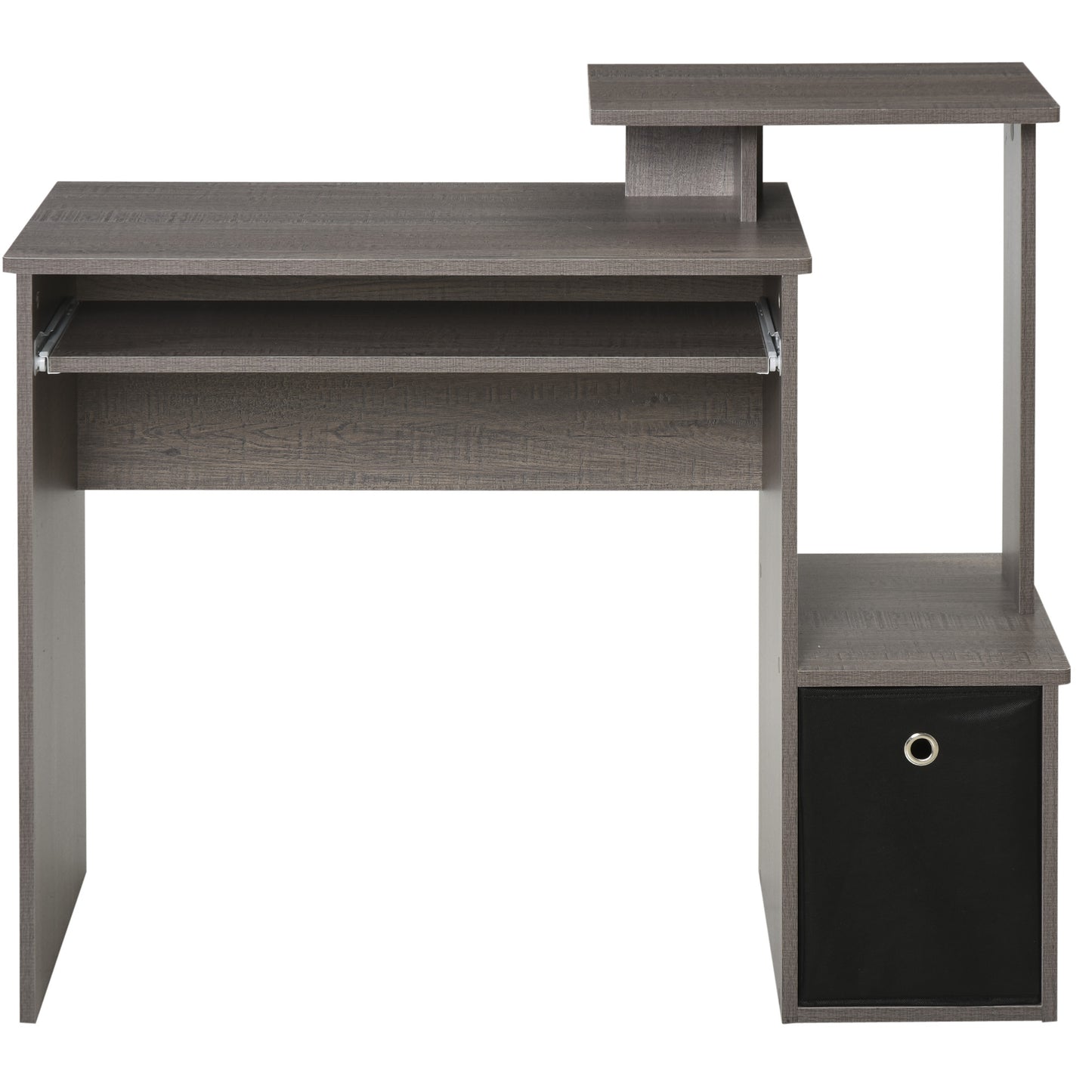 HOMCOM Particle Board Multi-Tier Computer Desk Grey