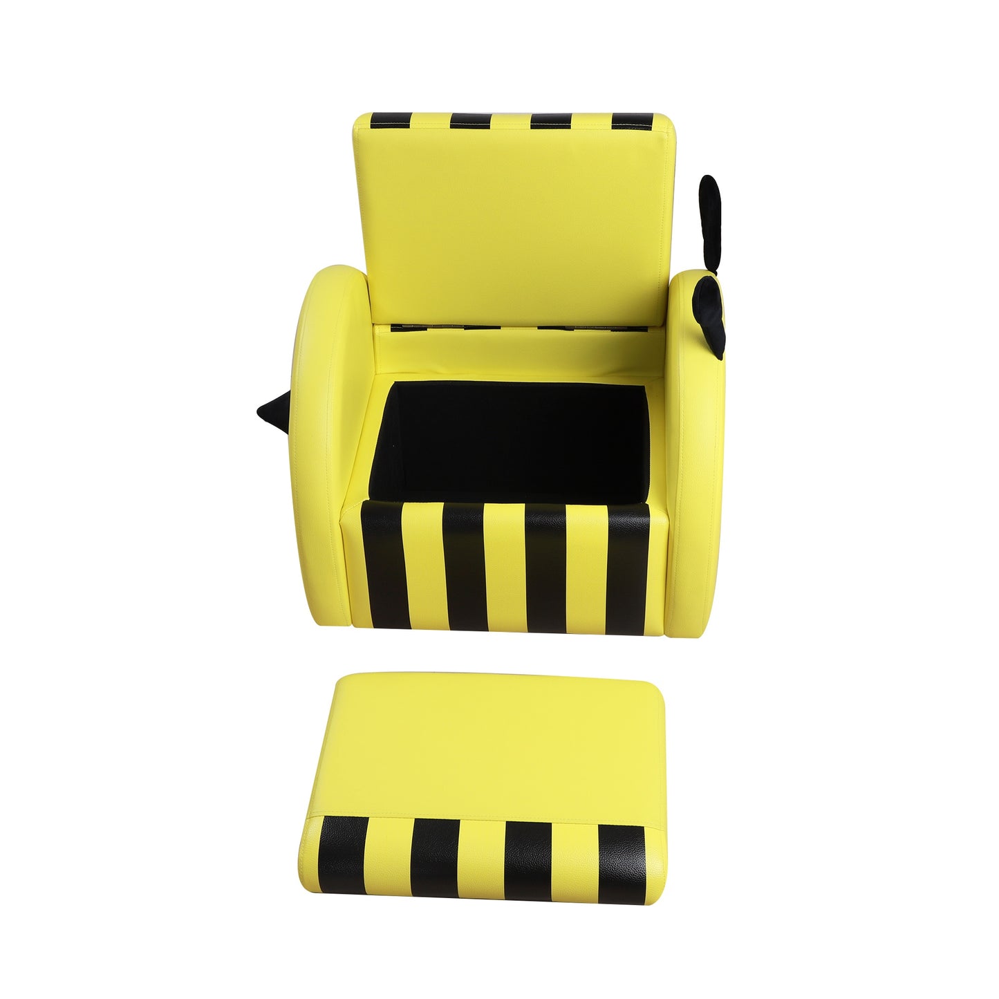 HOMCOM Kids PVC Upholstered Bumble Bee Armchair Yellow/Black