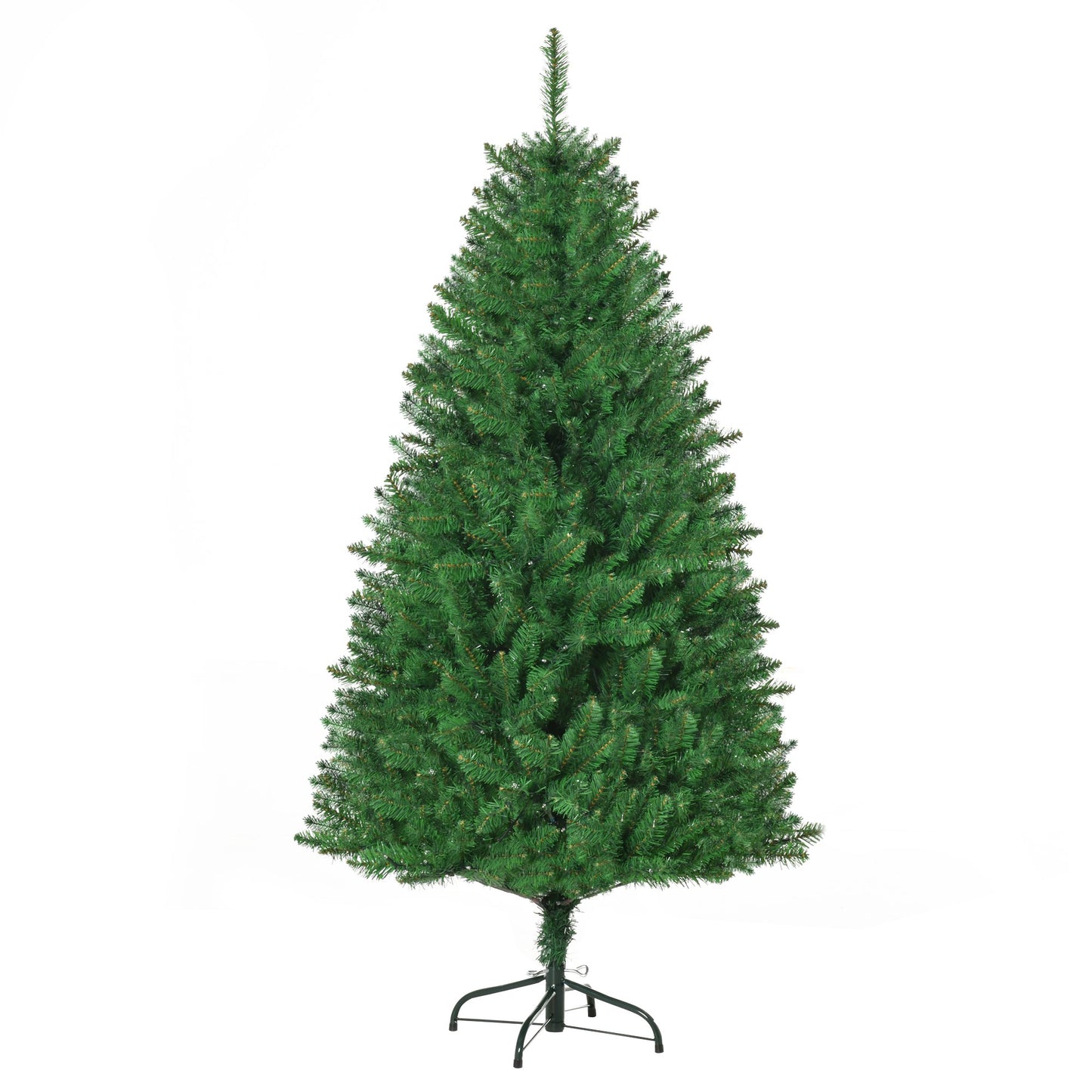 HOMCOM 5FT Prelit Artificial Christmas Tree w/ Warm White Light Home Xmas Decoration