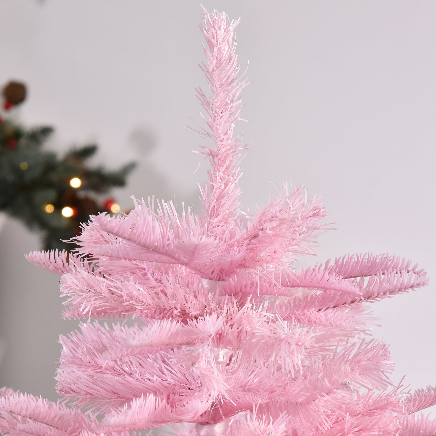 HOMCOM 4FT Pop-up Artificial Christmas Tree Xmas Holiday Tree Decoration Party Pink