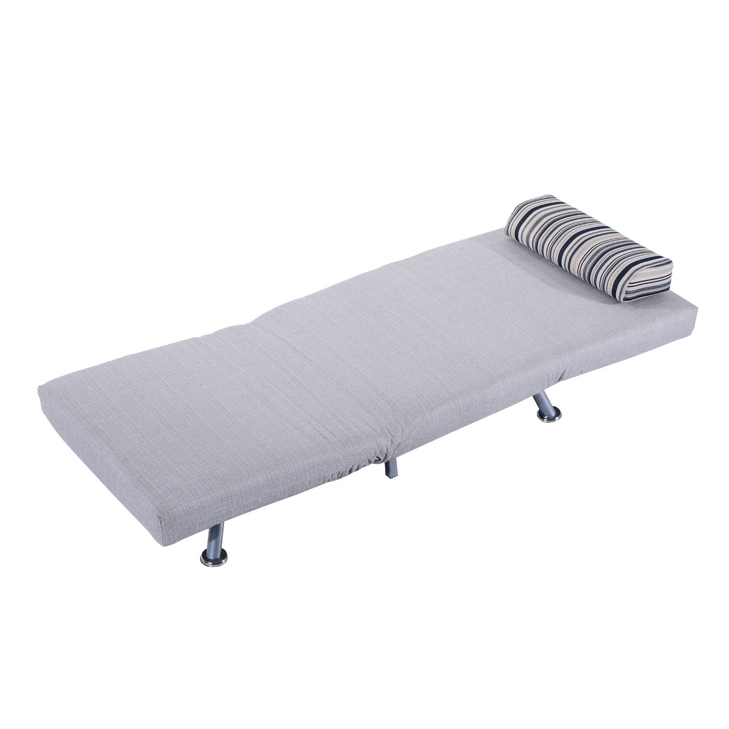 HOMCOM Linen Single Futon Sofa Bed Grey