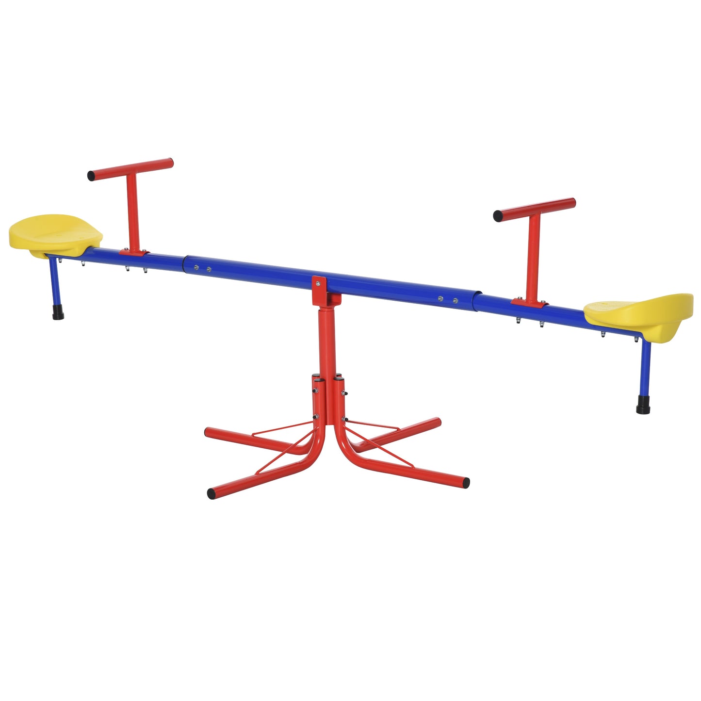 Outsunny Kids 360 Degree Rotating Metal Seesaw Swivel Teeter Totter Outdoor Toys