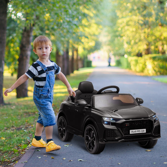 HOMCOM Audi RS Q8 6V Kids Electric Ride On Car Toy w/ Remote USB MP3 Bluetooth Black