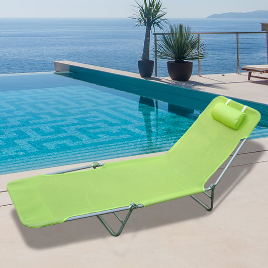 Outsunny Garden Lounger-Lime Green