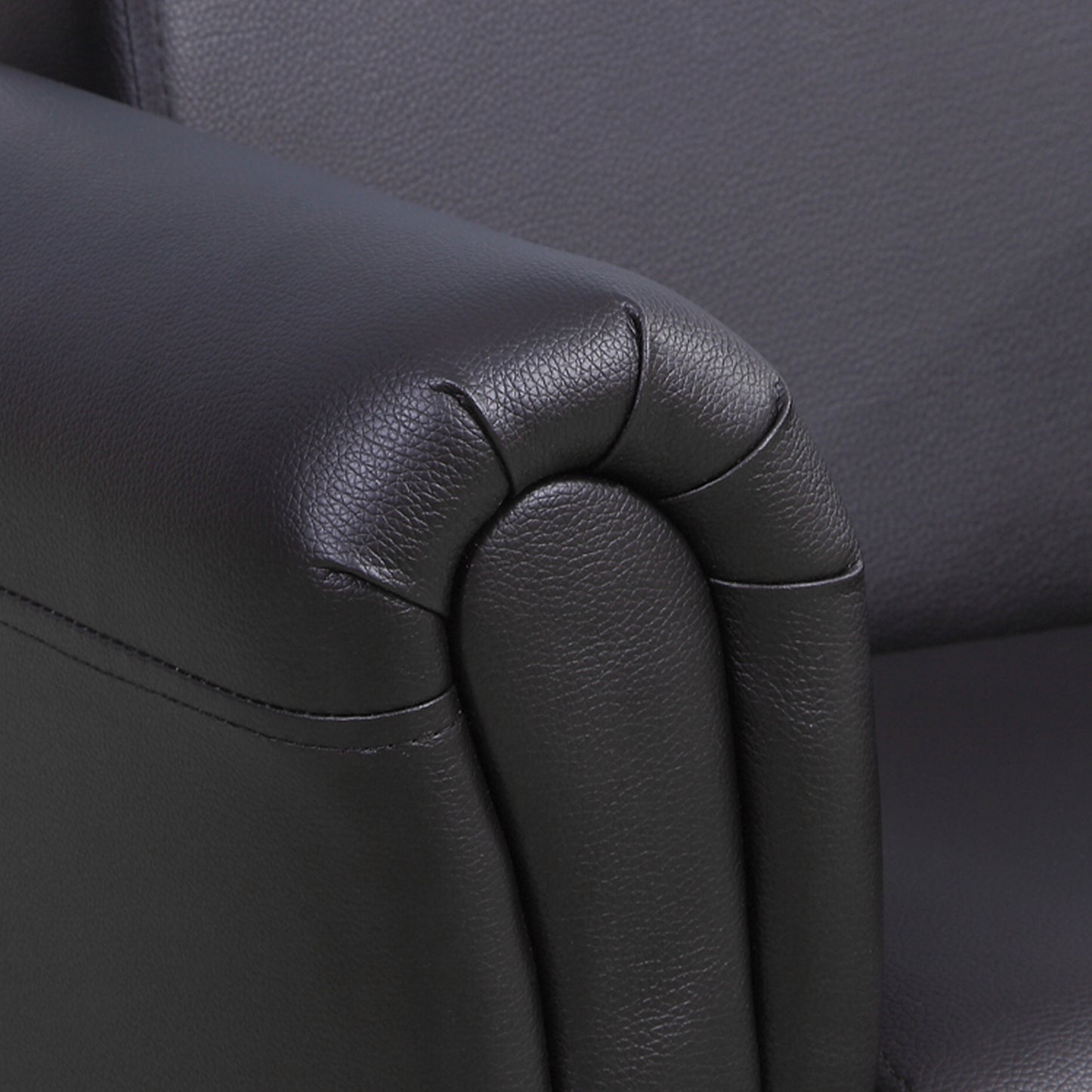 HOMCOM Toddler Chair Single Seater Kids Sofa Set 54 x 42 x 41cm Kids Sofa with Stool Black