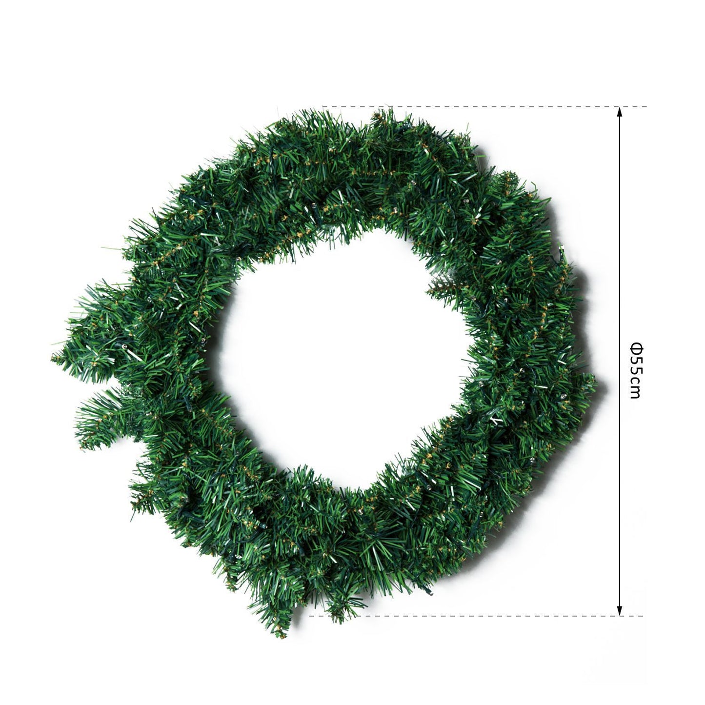 HOMCOM Christmas Wreath Decoration, 50 LED Lights