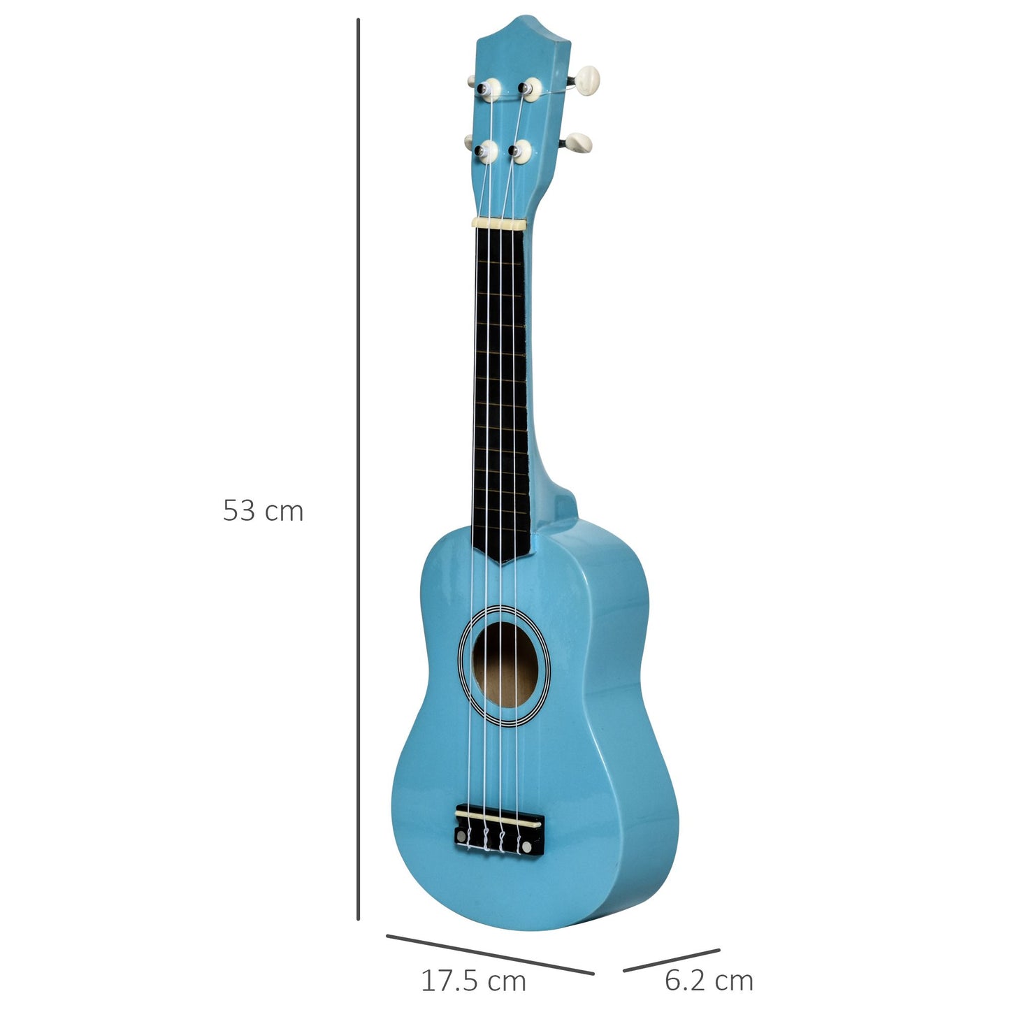 HOMCOM 21" Beginners Basswood Ukulele Blue