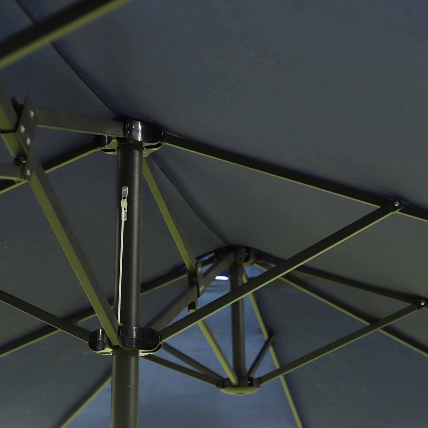 Outsunny Double-side Umbrella Parasol, Φ2.7x4.6Wx2.4H m-Blue