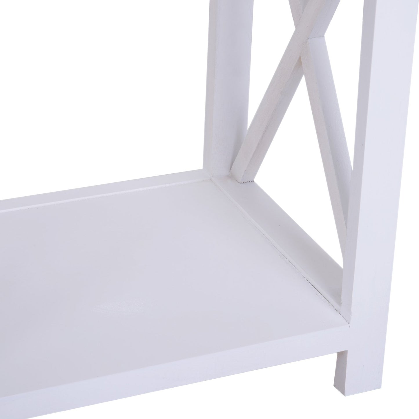 HOMCOM 40Lx30Wx55H cm End Table-White