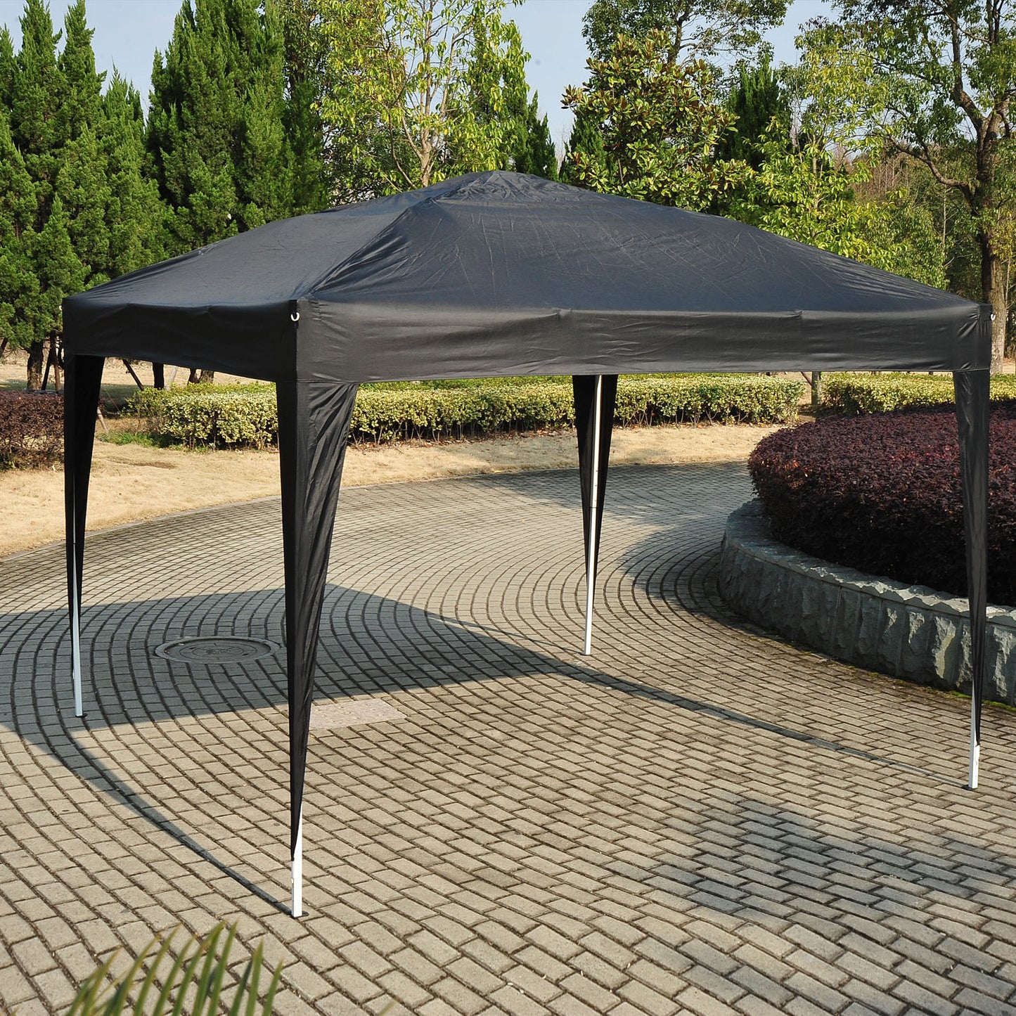 Outsunny Pop Up Gazebo Marquee, 3x3 m-Black