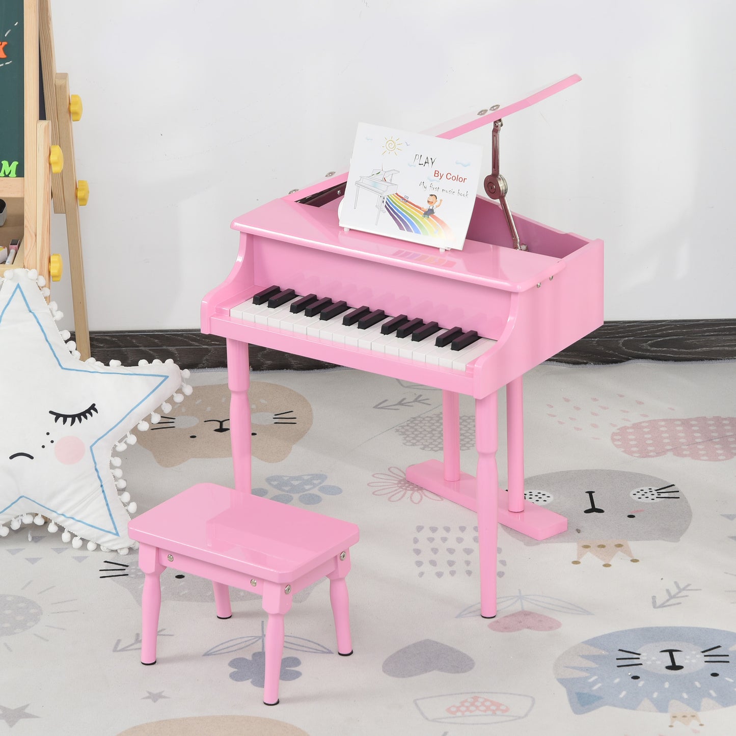 Child's toy piano 2024 and stool