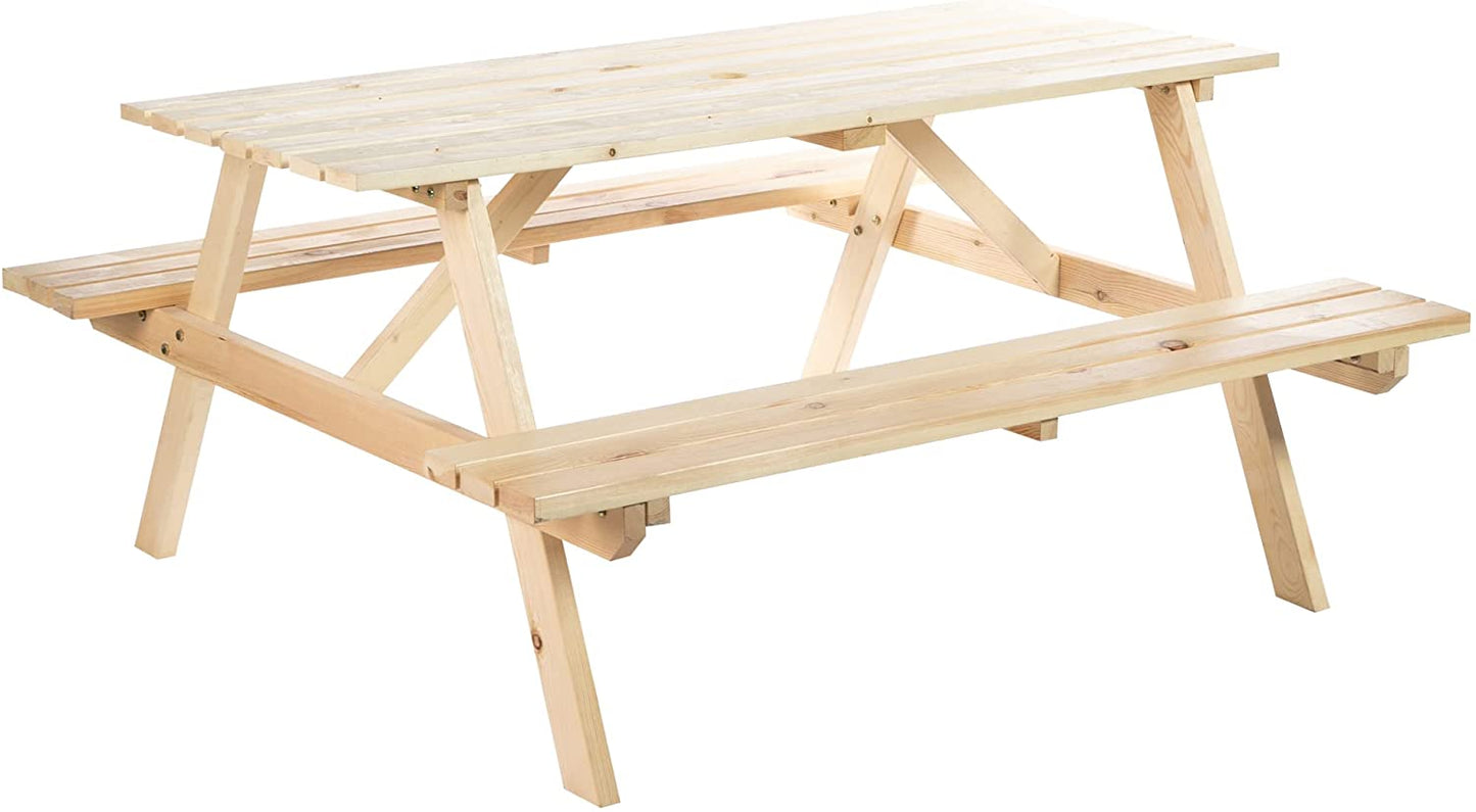 Outsunny 4-Seater Wooden Picnic Set-Fir Wood