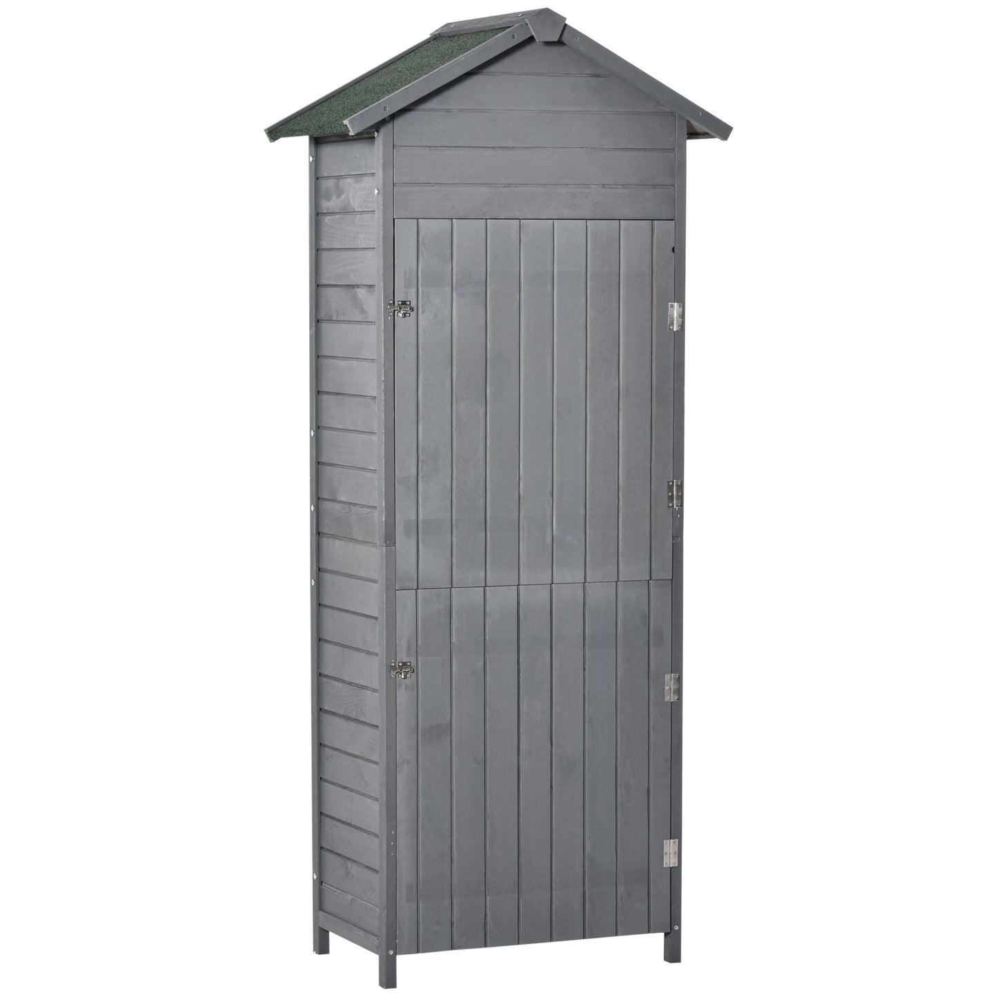 Outsunny Wooden Shed Utility Timber Garden Storage Roof Tool Cabinet Lockable Door