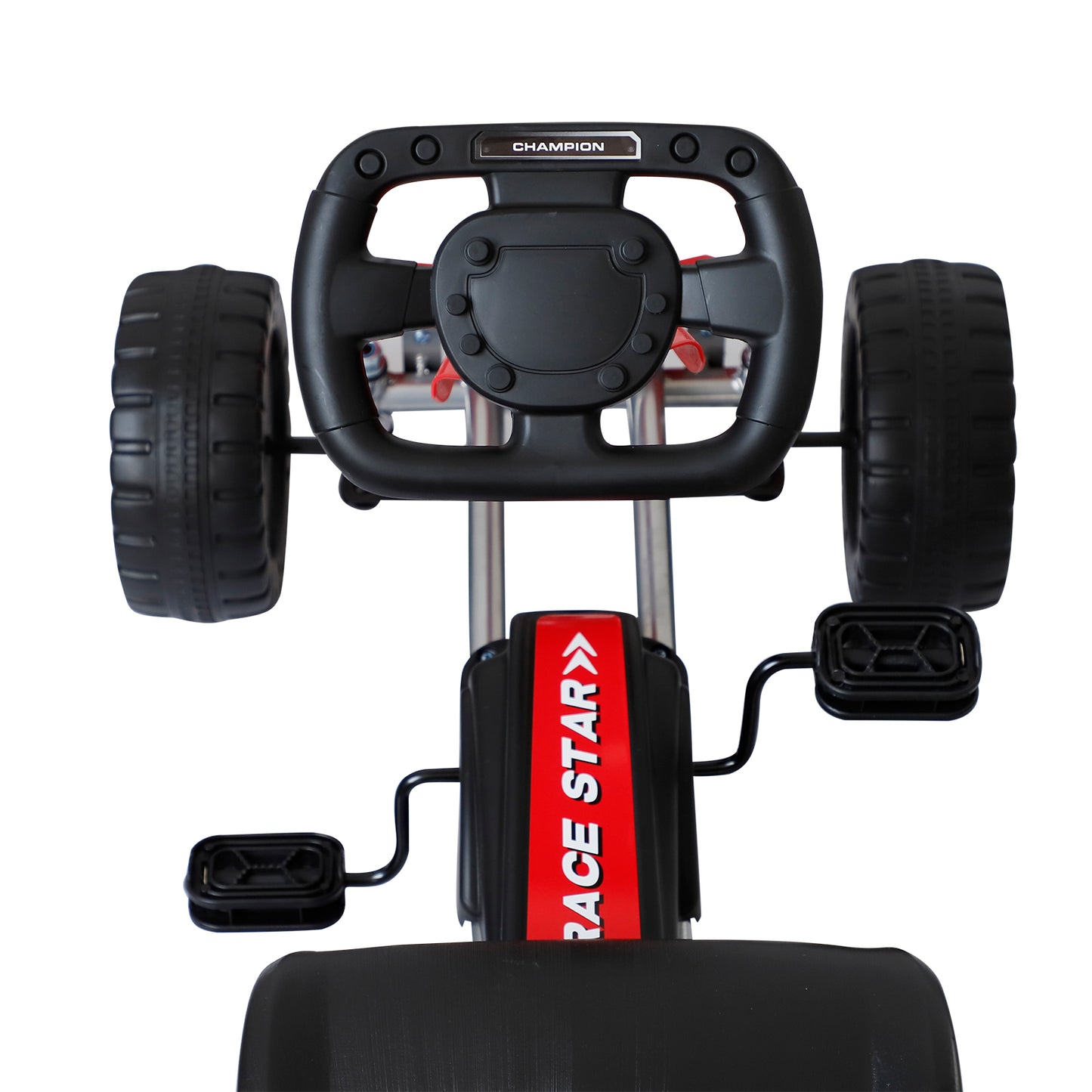 HOMCOM Kids Pedal Go-Kart, 80Lx49Wx50H cm-Black/Red