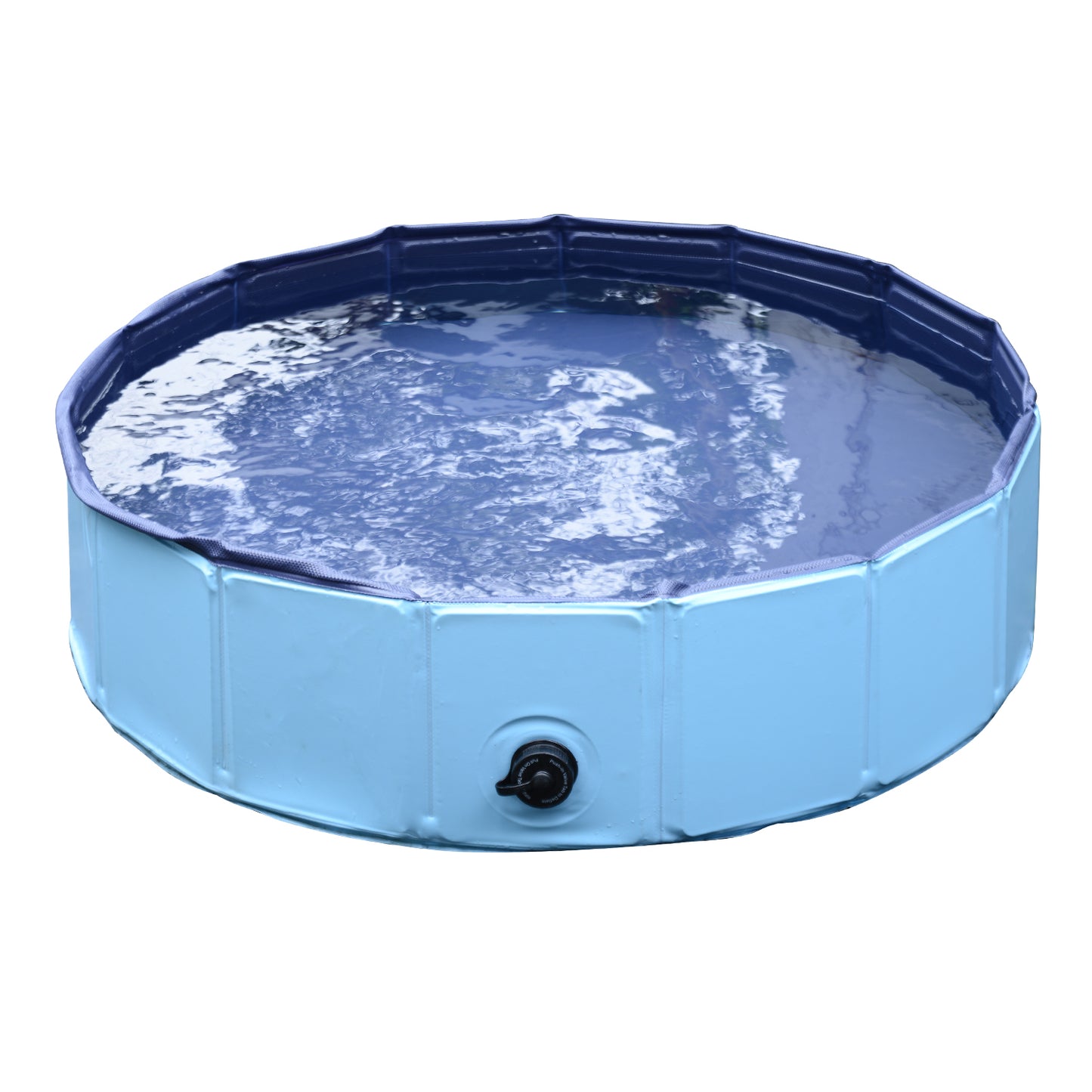 PawHut Pet Swimming Pool, Foldable, 120 cm Diameter-Blue