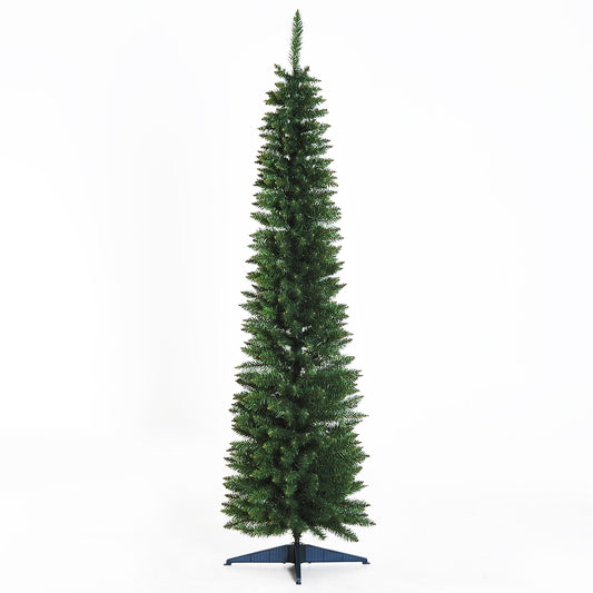 HOMCOM 6FT Artificial Christmas Pine Tree W/Plastic Stand-Green