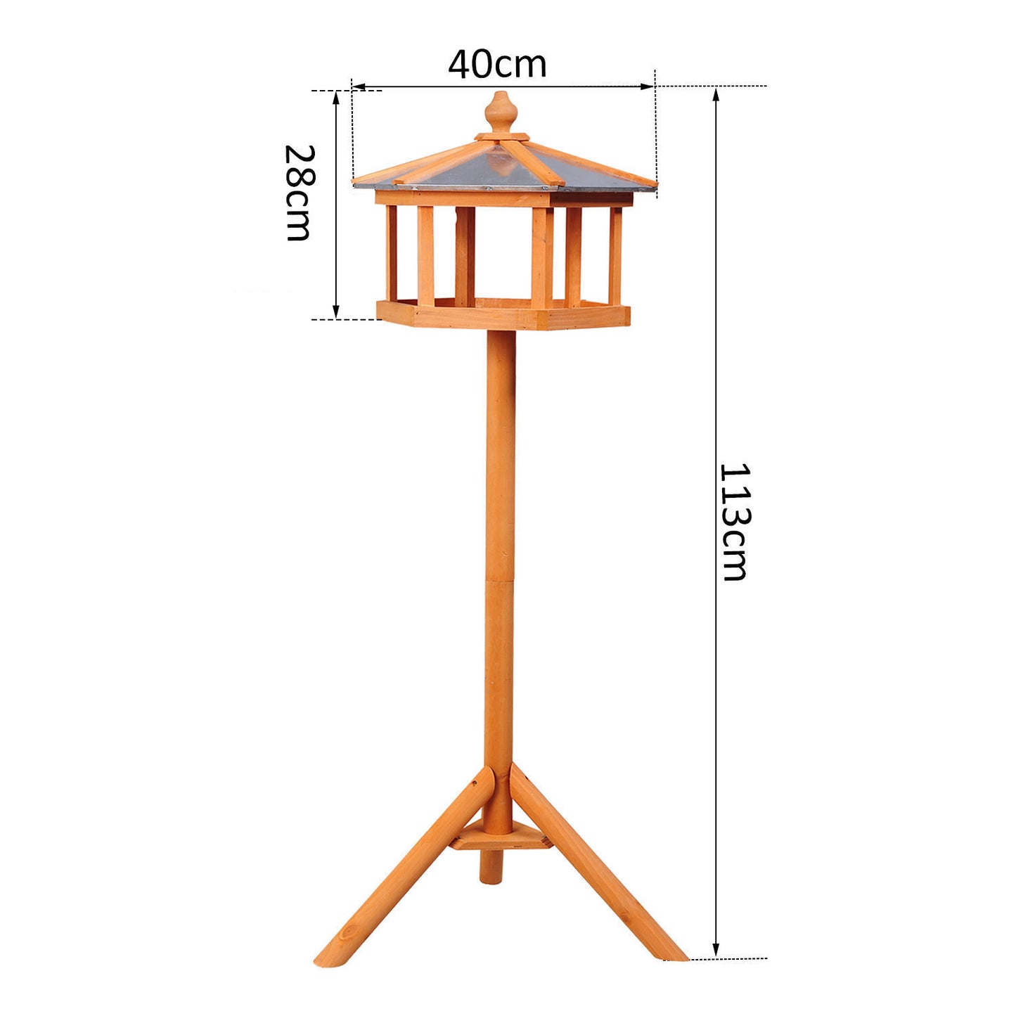 Pawhut Wooden Bird Table Feeder Station