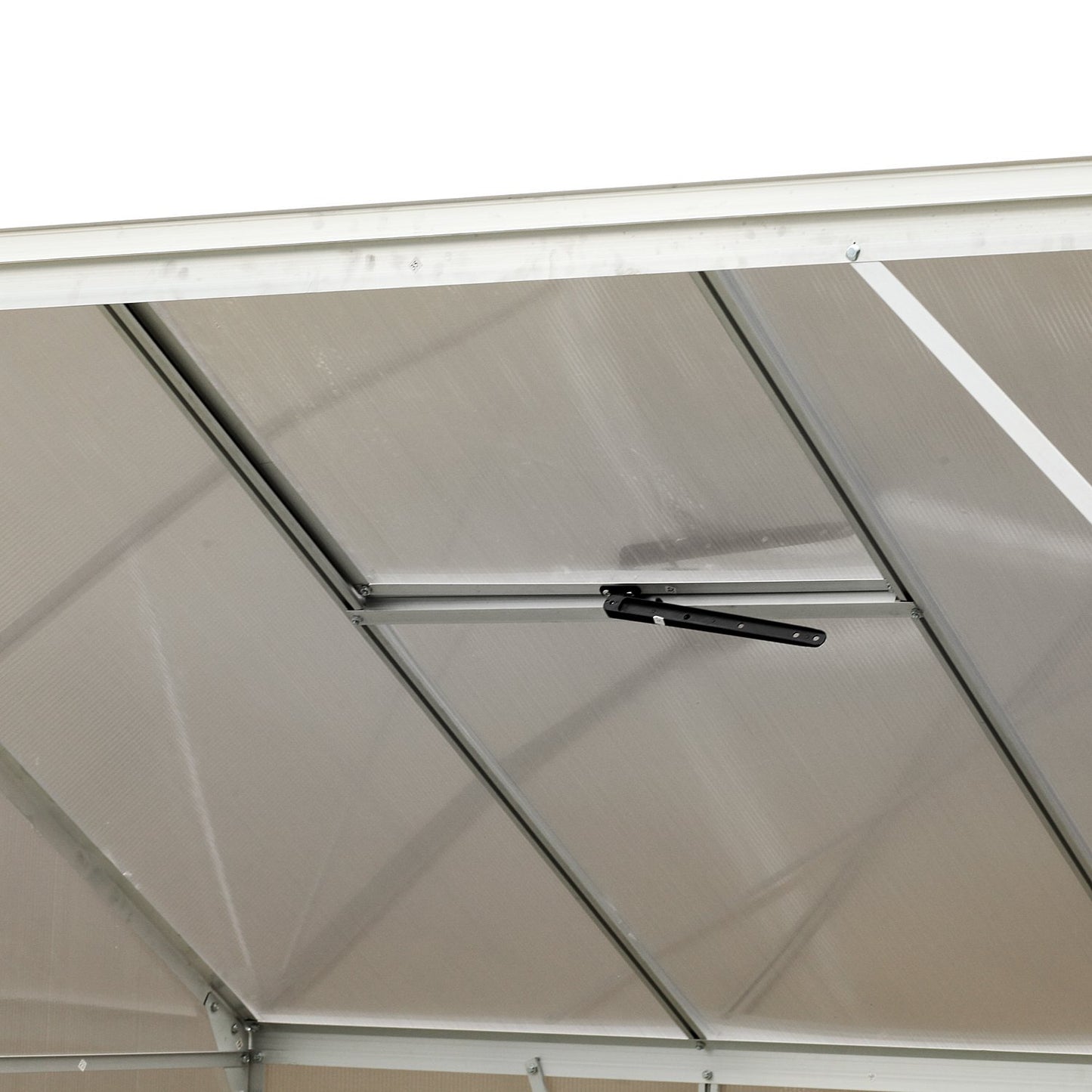 Outsunny Aluminum Lean to Garden Sun Greenhouse Enclosure with Screen 190 x 131 x 215 cm