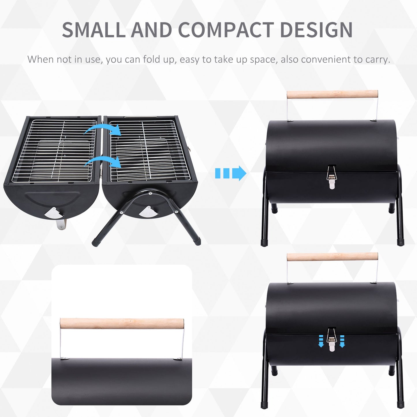 Outsunny Portable Charcoal BBQ Grill
