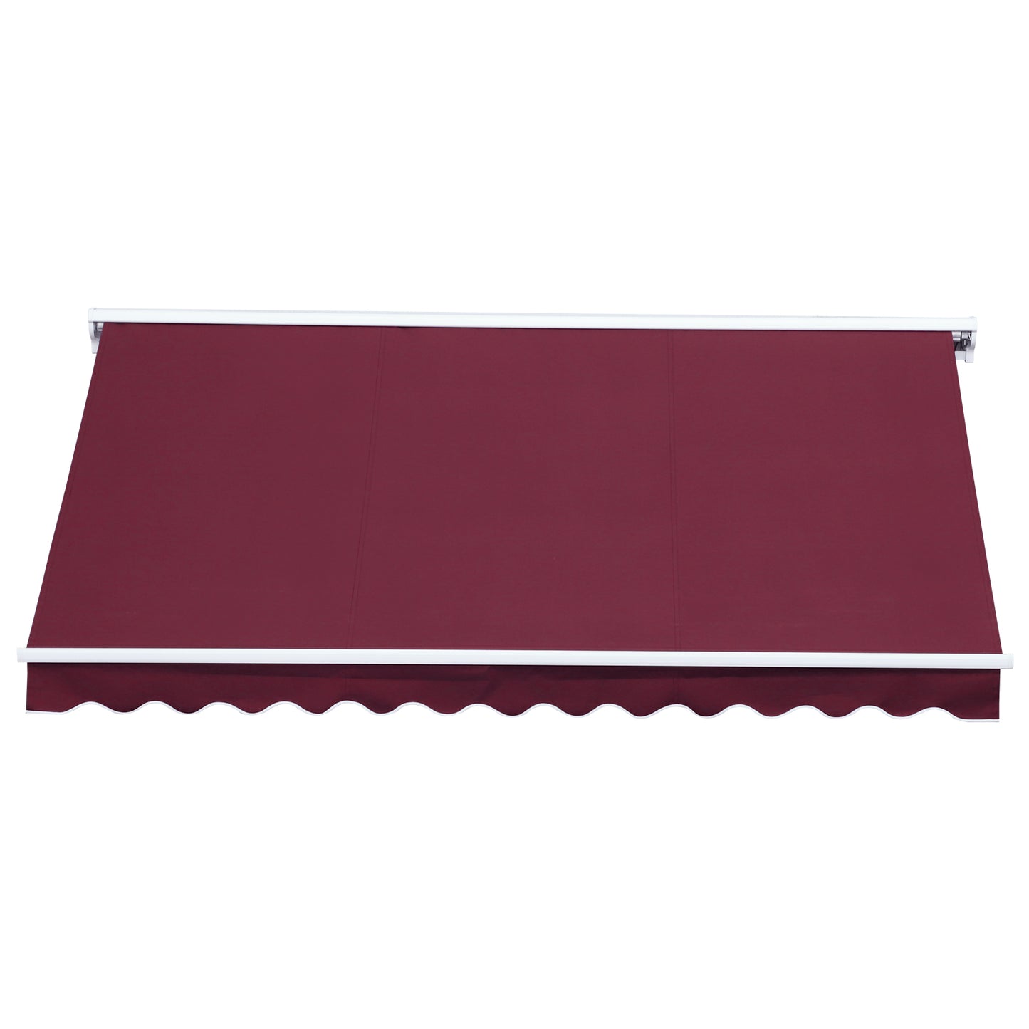 Outsunny 2.5mx 2m Motorised Aluminium Awning w/ Remote Wine Red