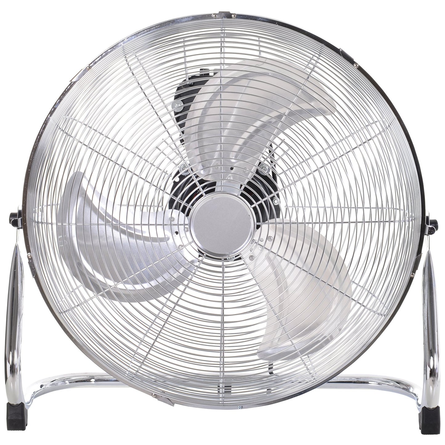 HOMCOM 100W 3 Wind Speed Metal Fan Silver