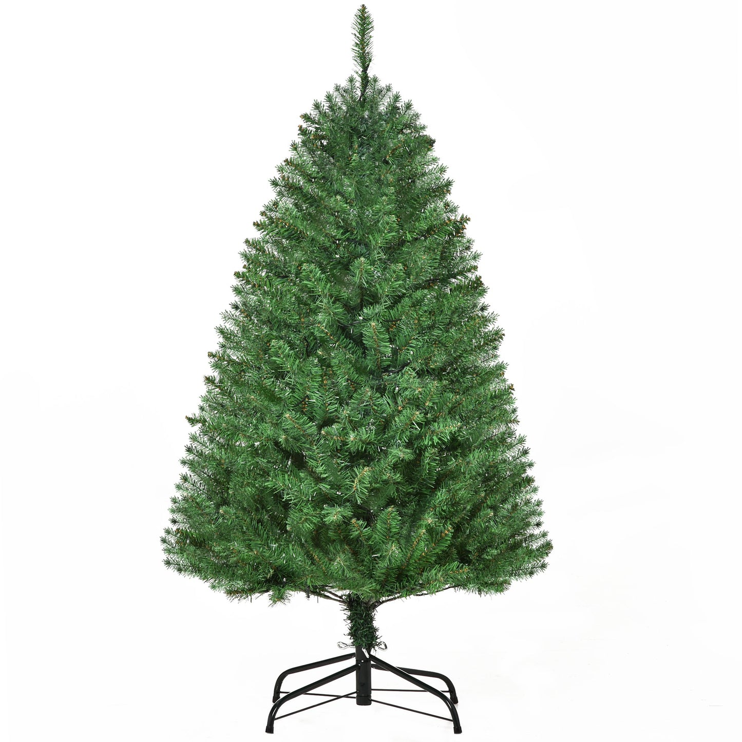 HOMCOM 4FT Prelit Artificial Christmas Tree w/ Warm White Light Home Xmas Decoration