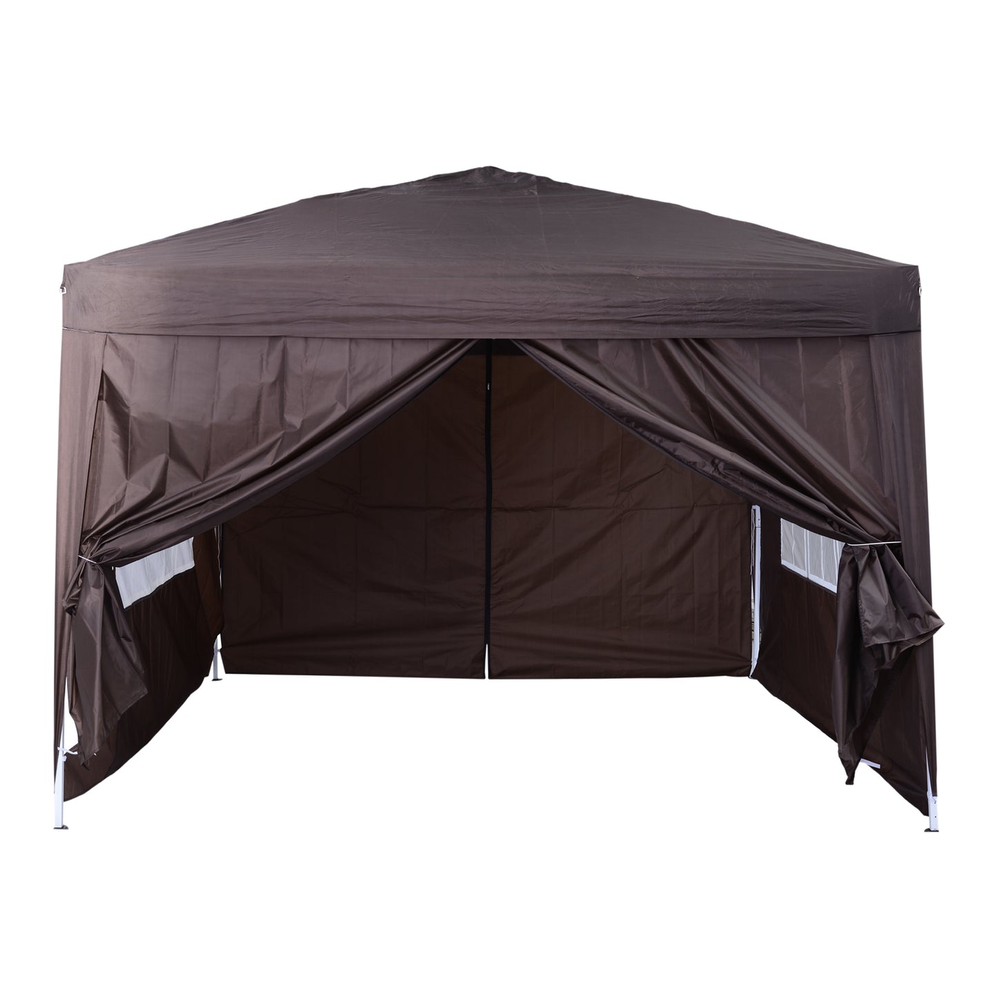 Outsunny Pop Up Gazebo Marquee, size (3m x3m)-Coffee