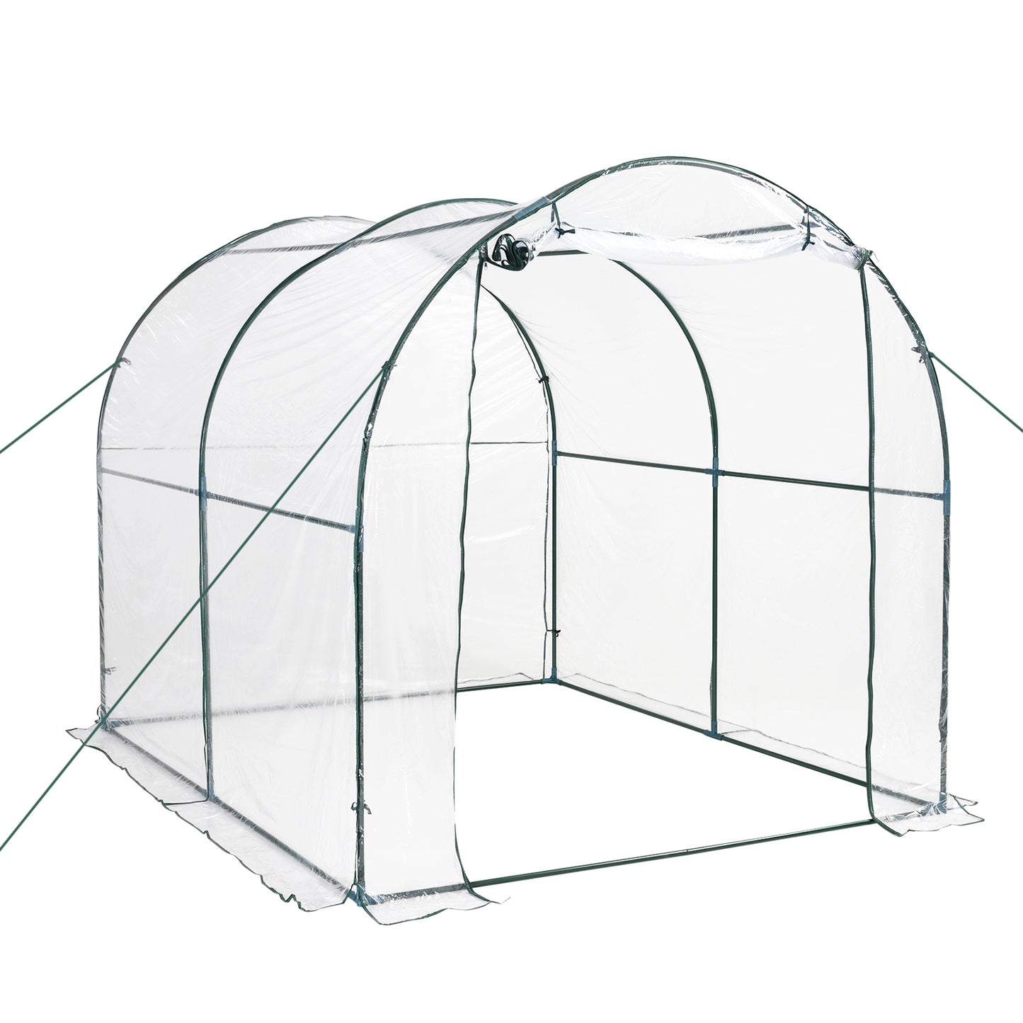 Outsunny Walk in Transparent Greenhouse, Steel Frame, S size