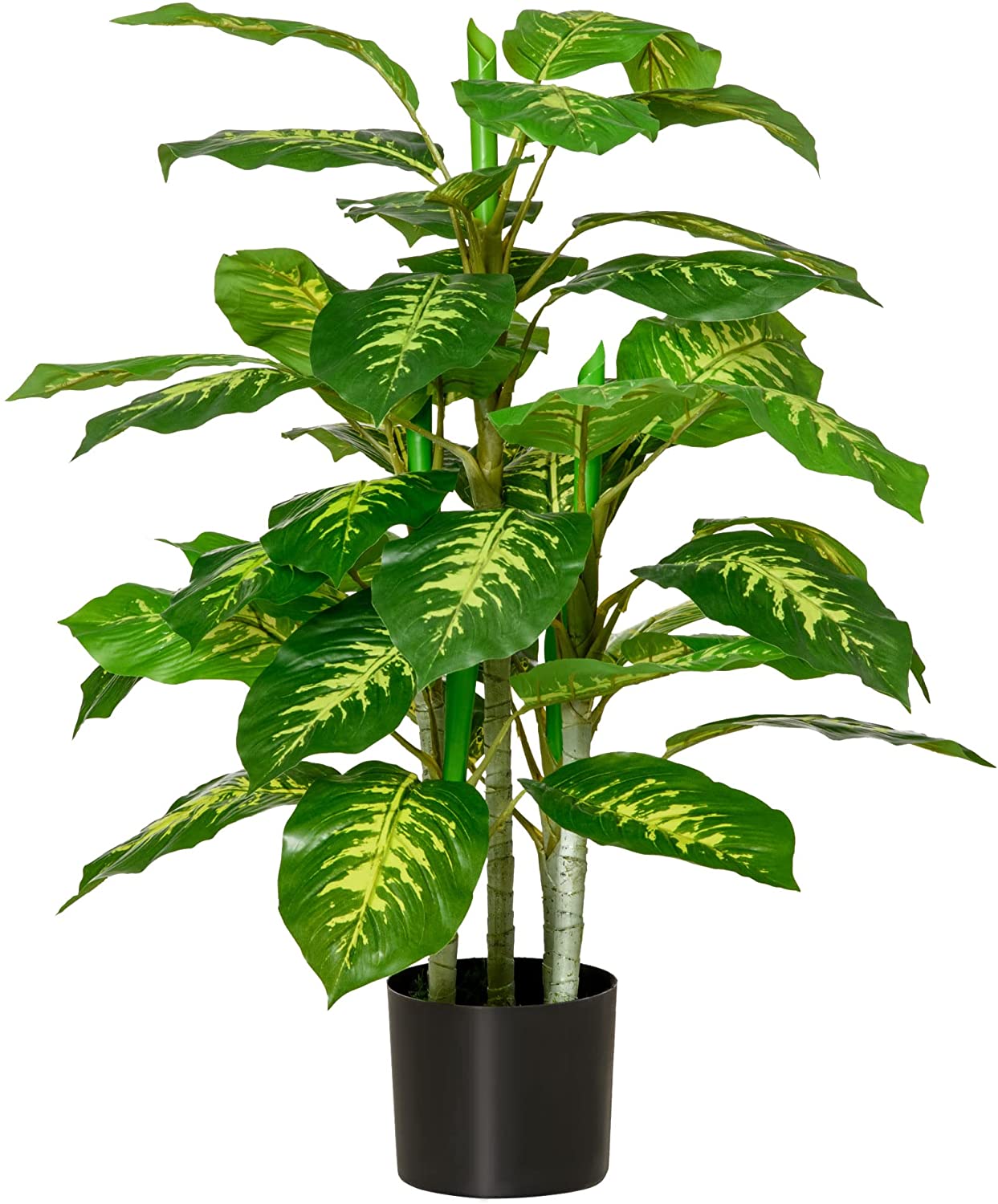 HOMCOM Artificial Evergreen Plant Realistic Fake Tree Potted Home Office Décor 95cm