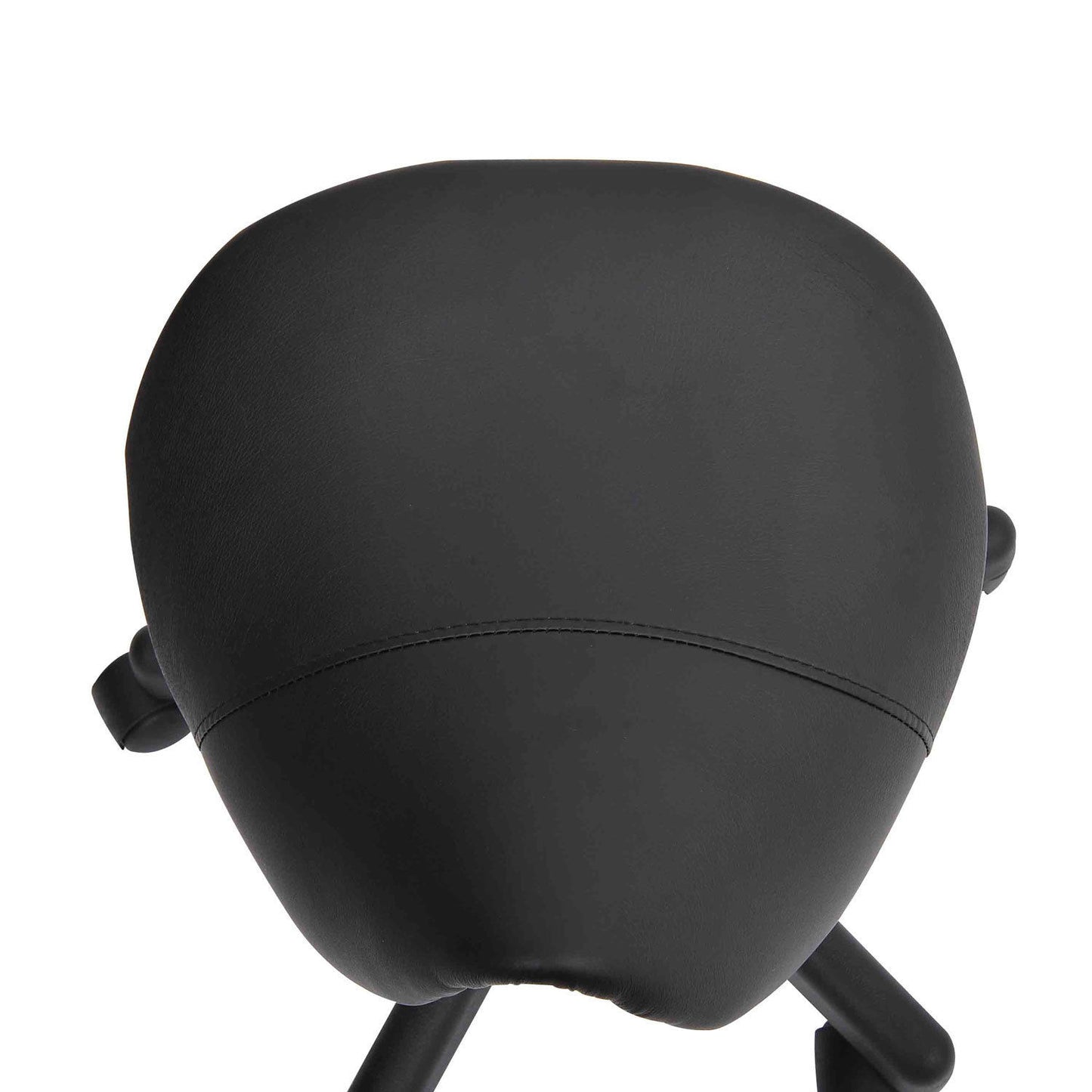 HOMCOM PU Leather Height Adjustable Rotating Drawing Work SPA Medical Salon Chair Saddle Stool Black