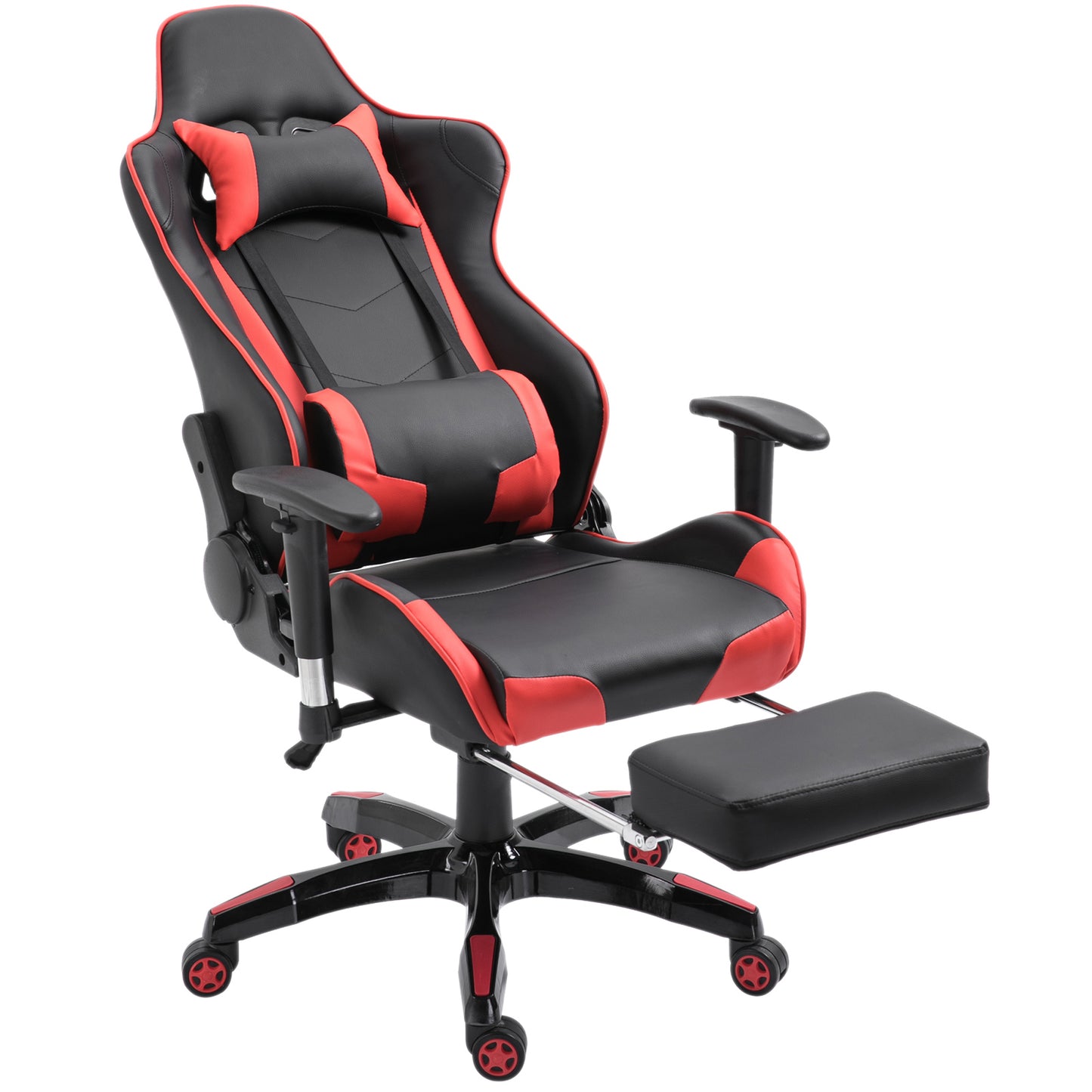 HOMCOM Gaming Executive Office Chair, PU Leather-Red