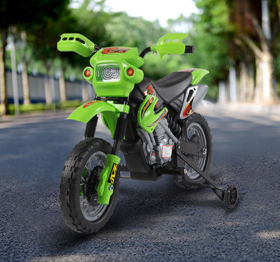 HOMCOM 6V PP Electric Motorcycle for Kids Ride on Toys with Effects Green